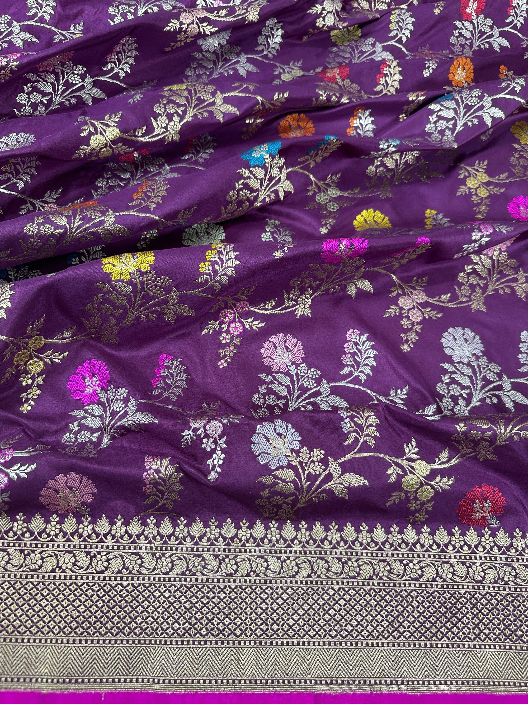 Pure Kora Silk Handloom Banarasi Sareee