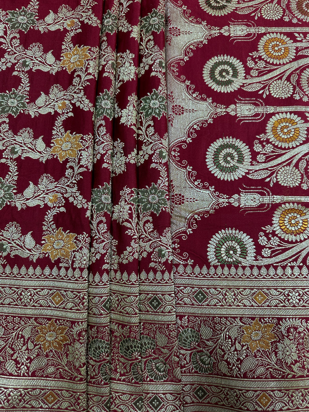 Pure Katan Silk Handloom Banarasi Bridal Saree