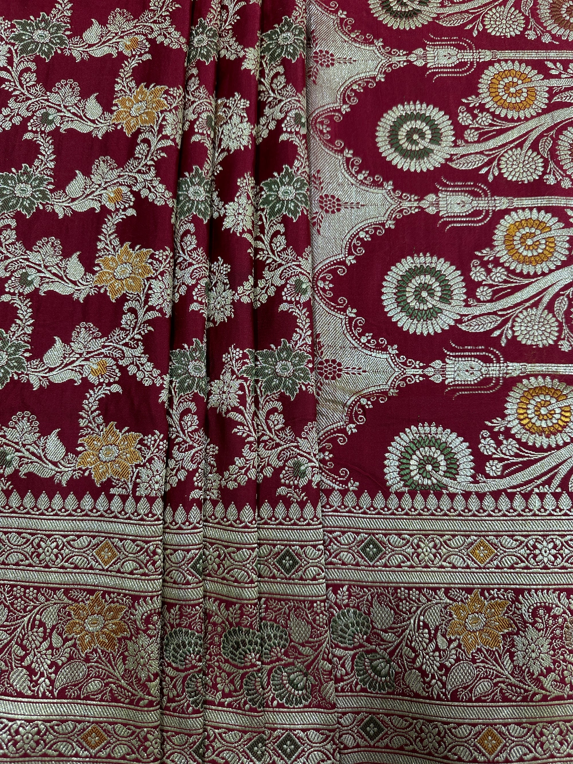 Pure Katan Silk Handloom Banarasi Bridal Saree