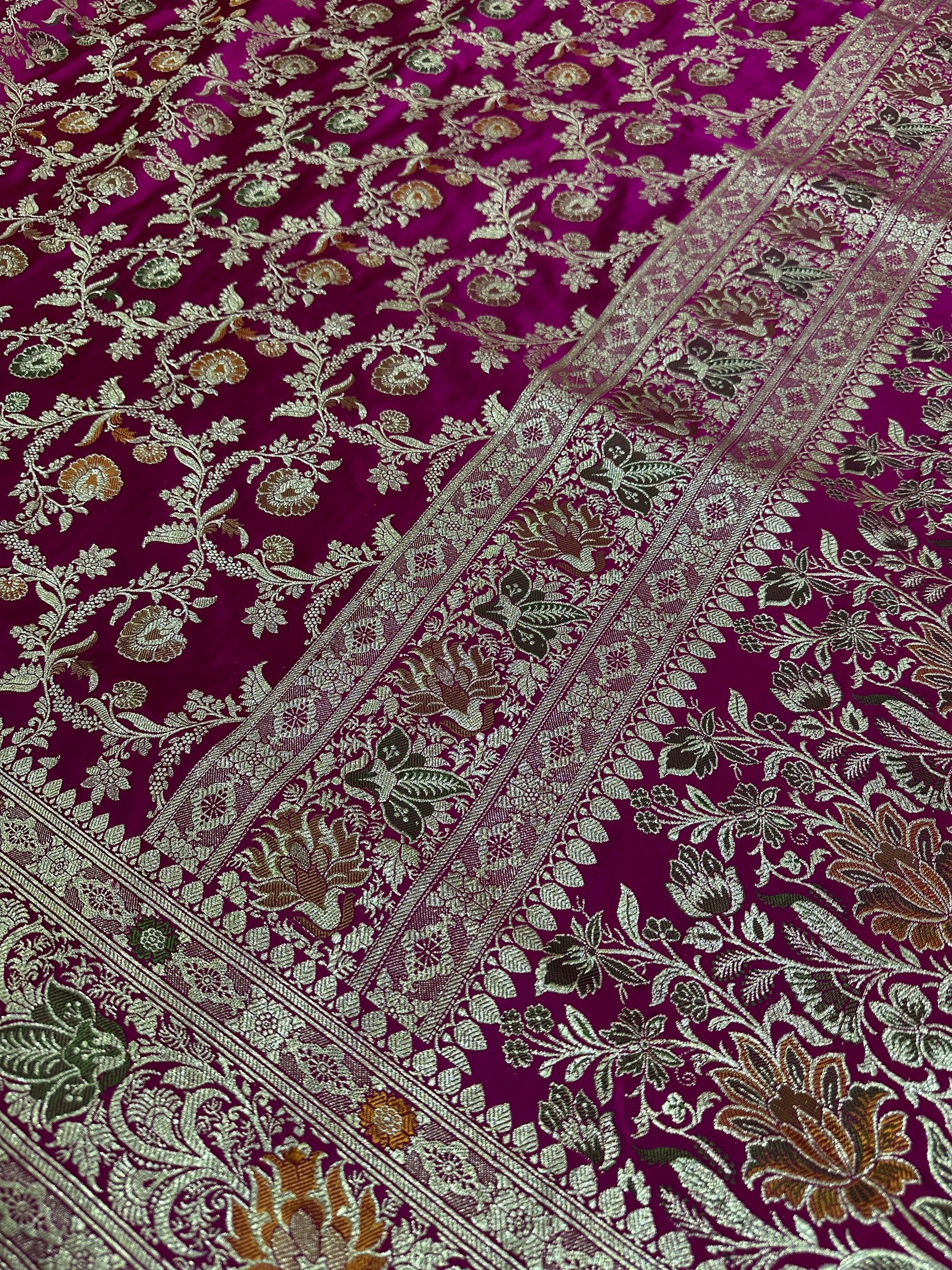 Pure Katan Silk Handloom Banarasi Bridal Saree
