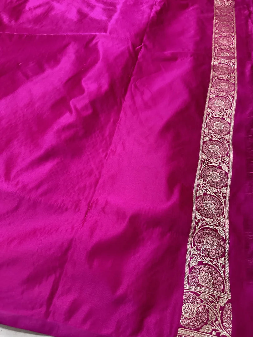 Premium Satin Katan Silk Saree | Banarasi