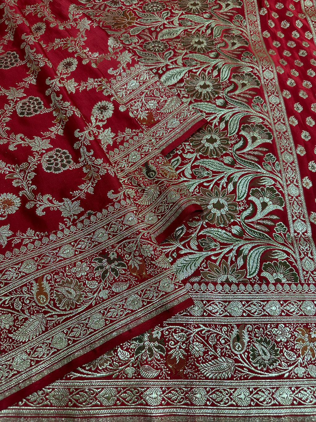 Pure Katan Silk Handloom Banarasi Bridal Saree