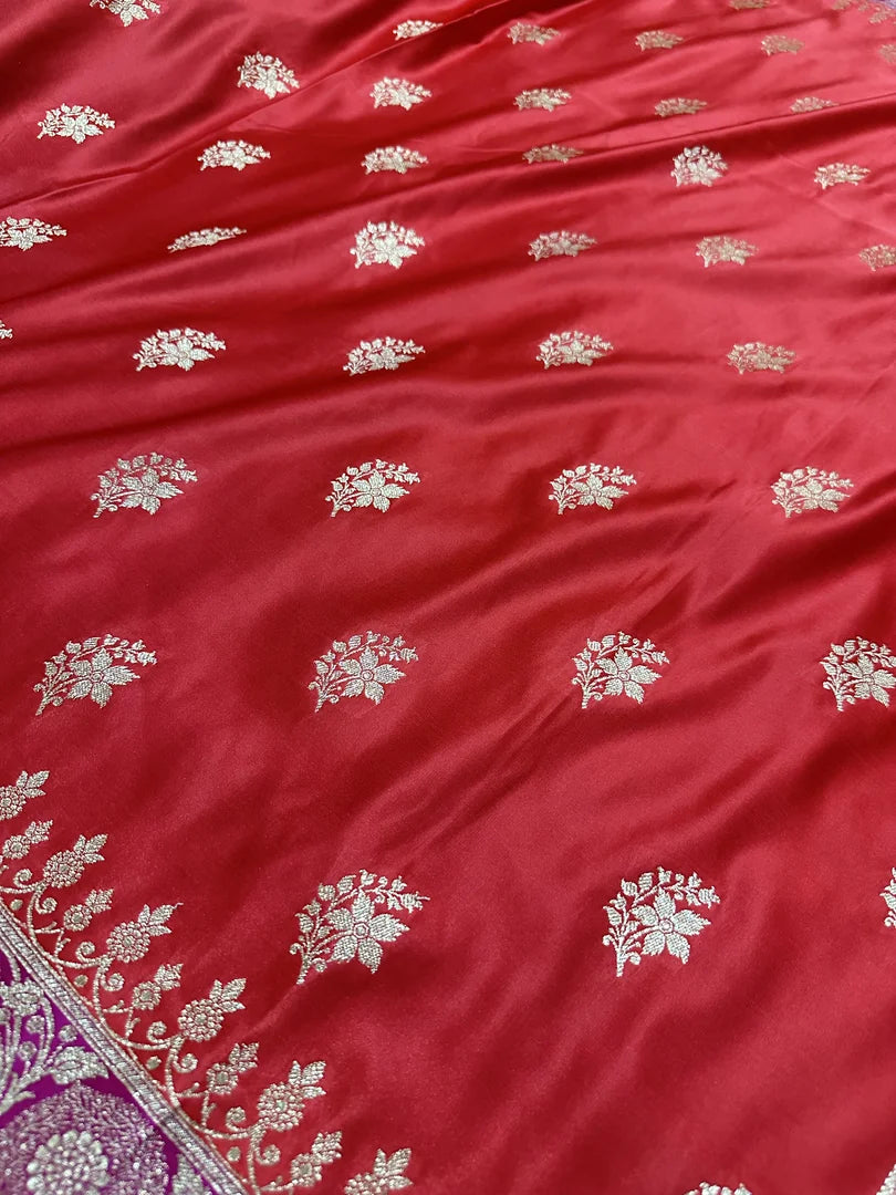 Premium Satin Katan Silk Saree | Banarasi