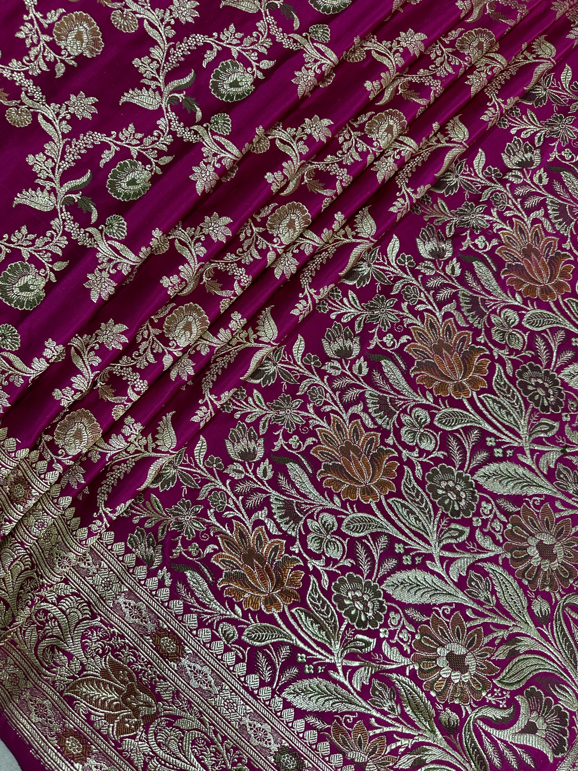Pure Katan Silk Handloom Banarasi Bridal Saree