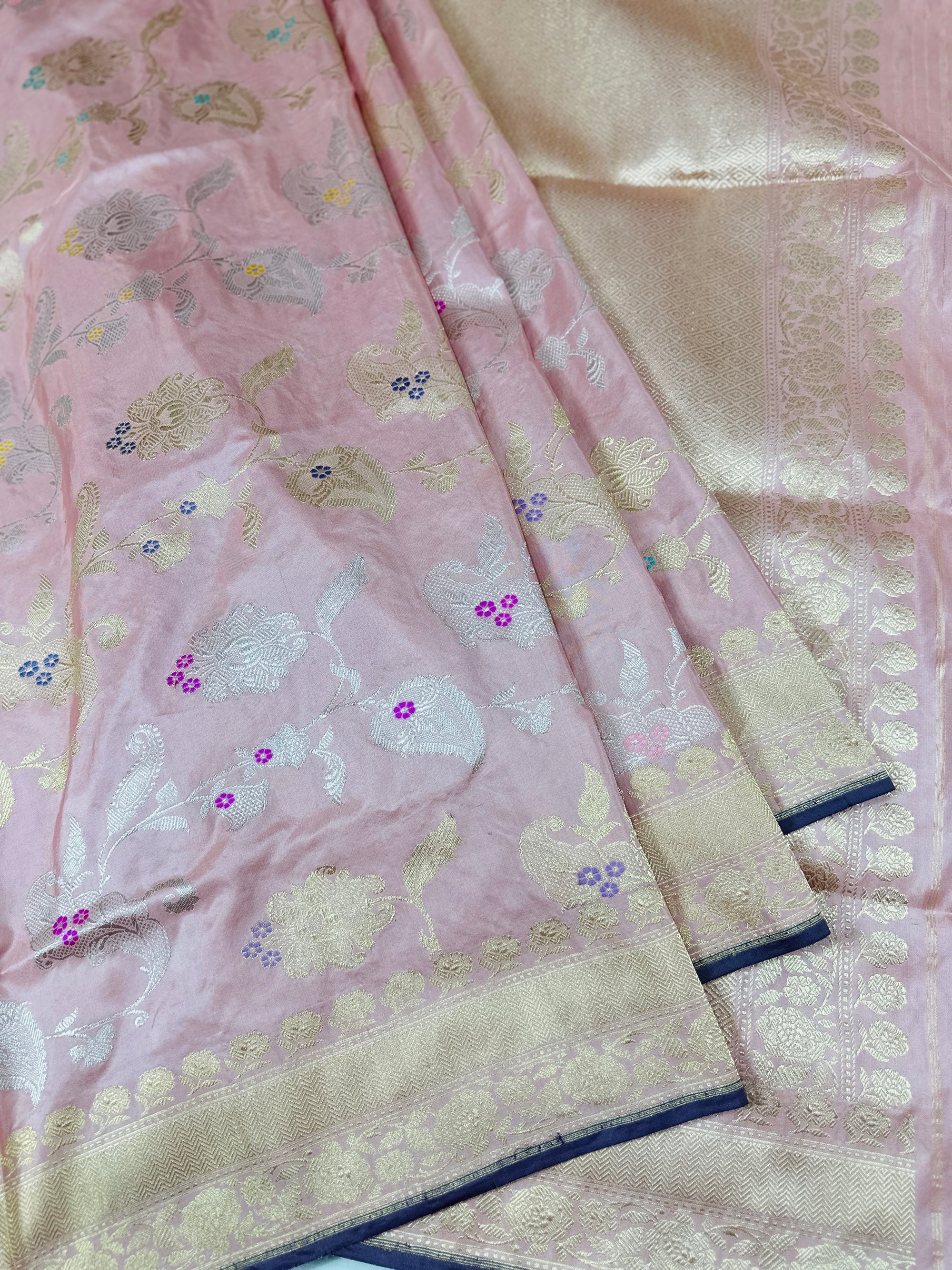 Pure Kora Silk Handloom Banarasi Sareee