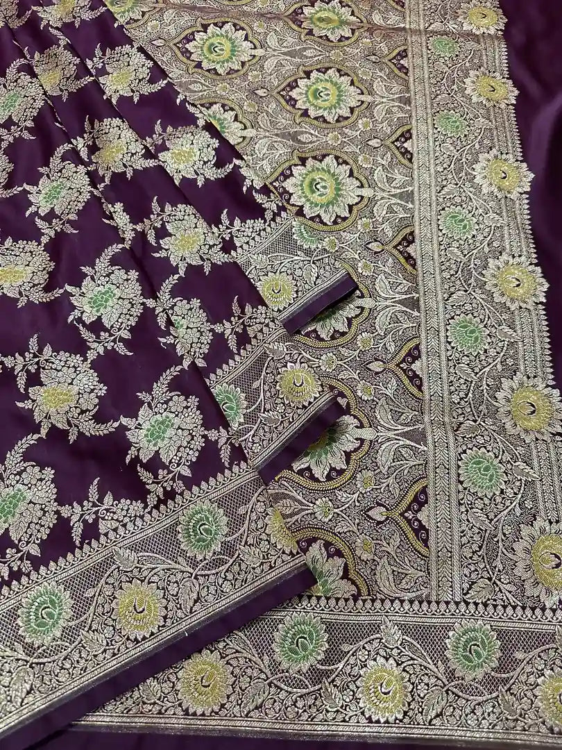 Premium Satin Katan Silk Saree | Banarasi