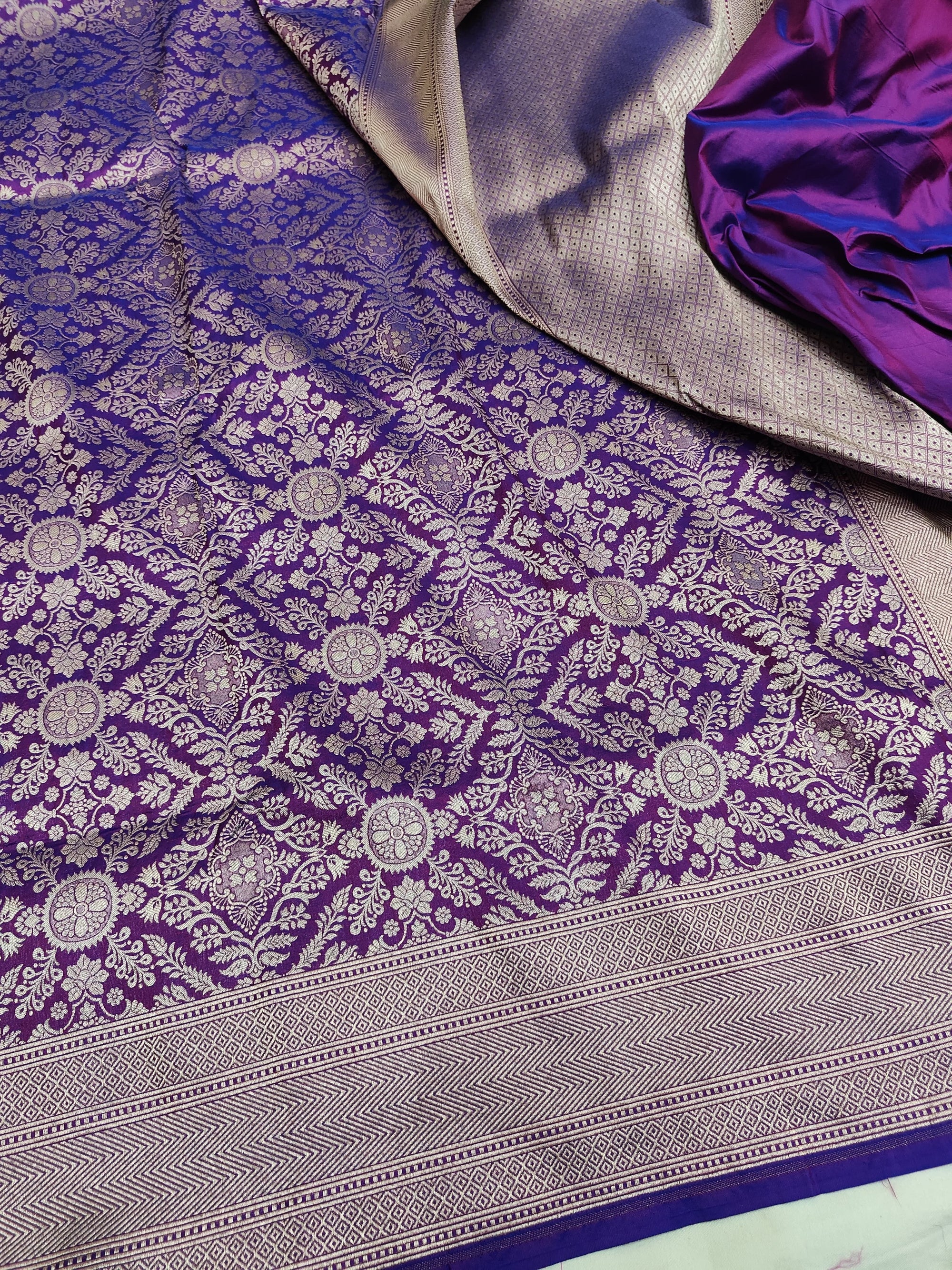 Pure Katan Silk Brocade Saree