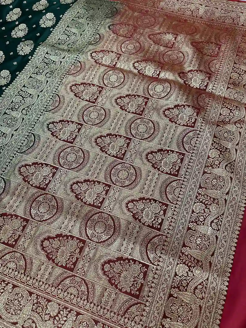 Premium Satin Katan Silk Saree | Banarasi