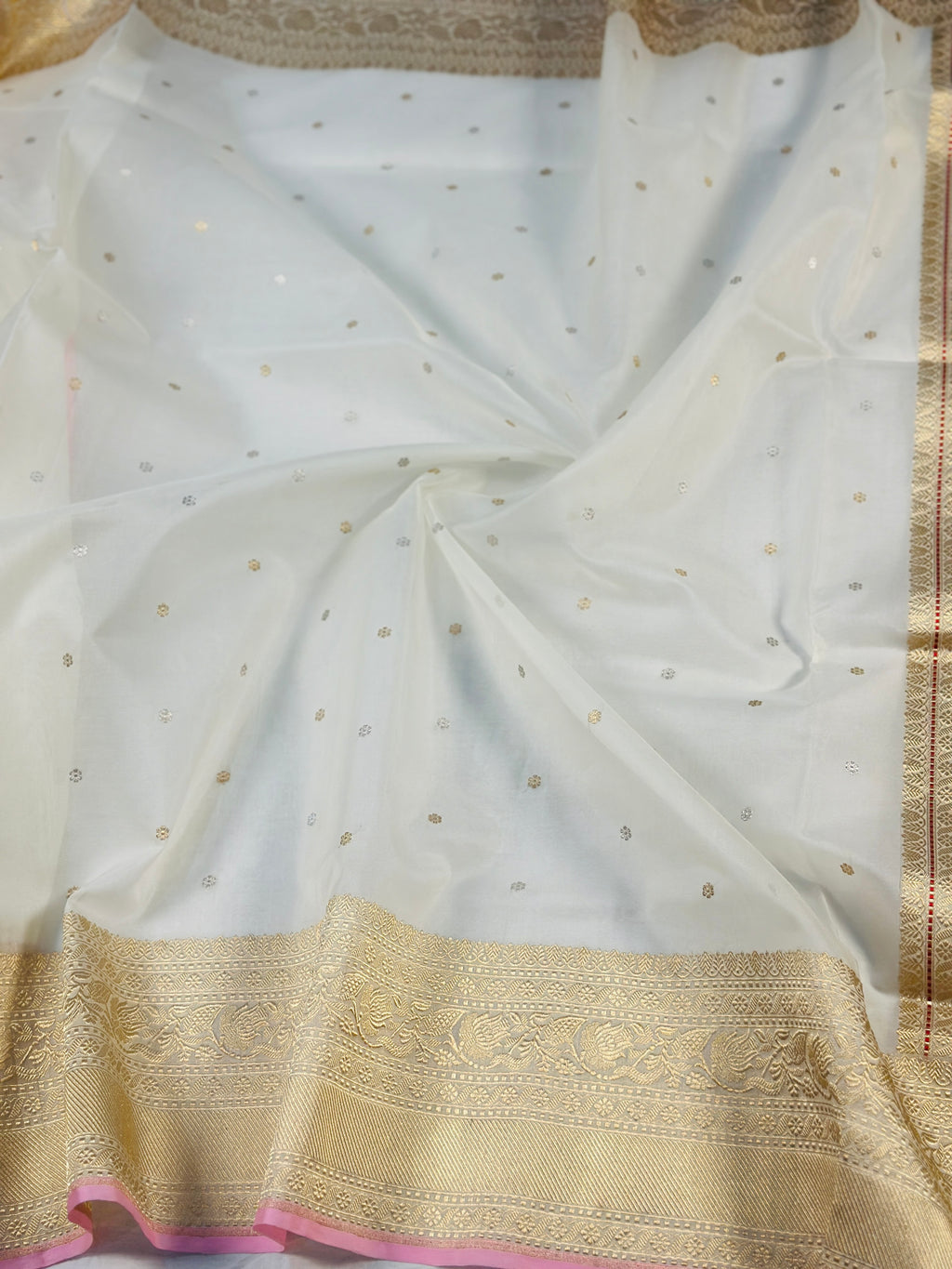 Pure Kora Silk Handloom Banarasi Saree
