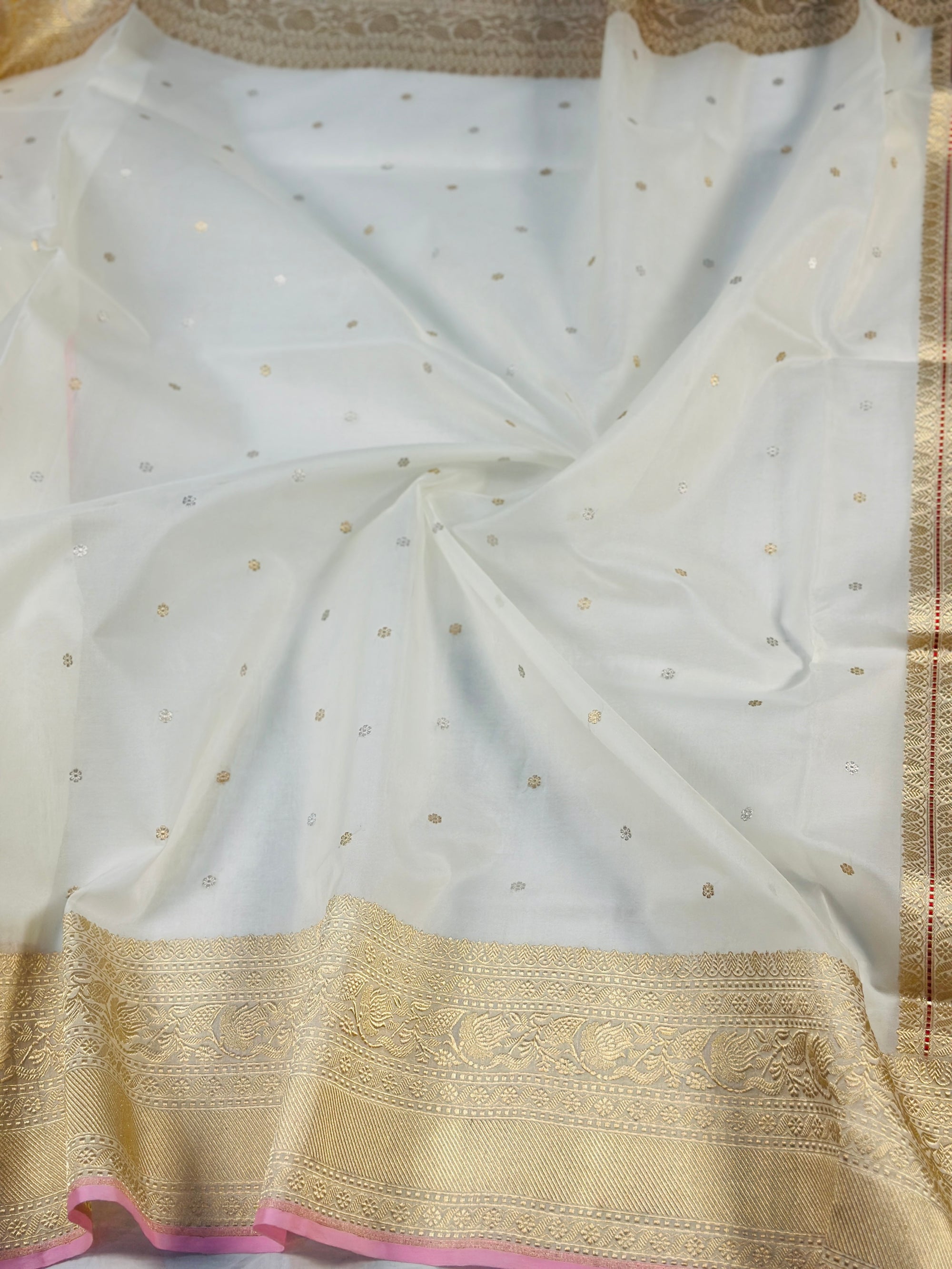 Pure Kora Silk Handloom Banarasi Saree