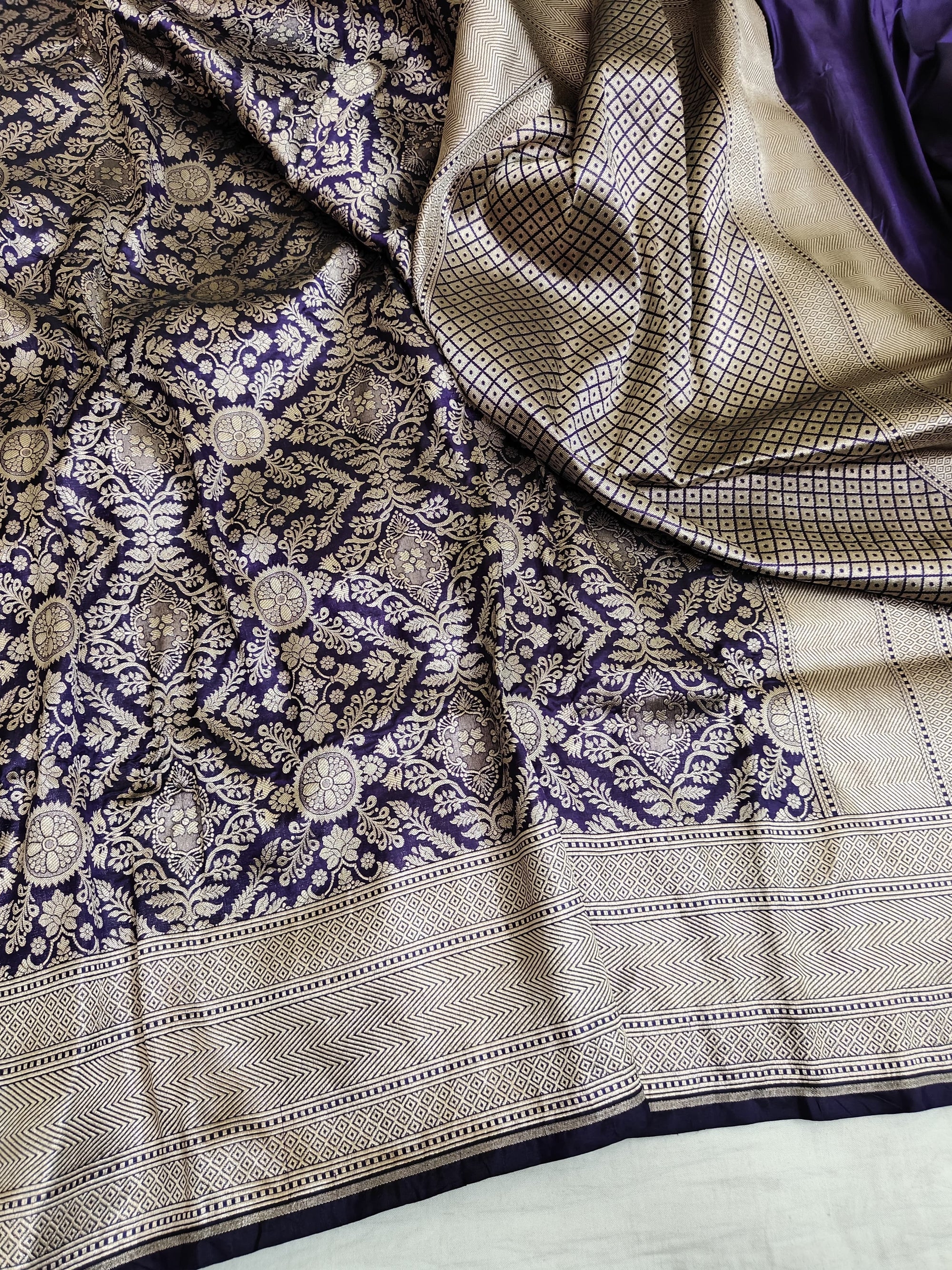 Pure Katan Silk Brocade Saree