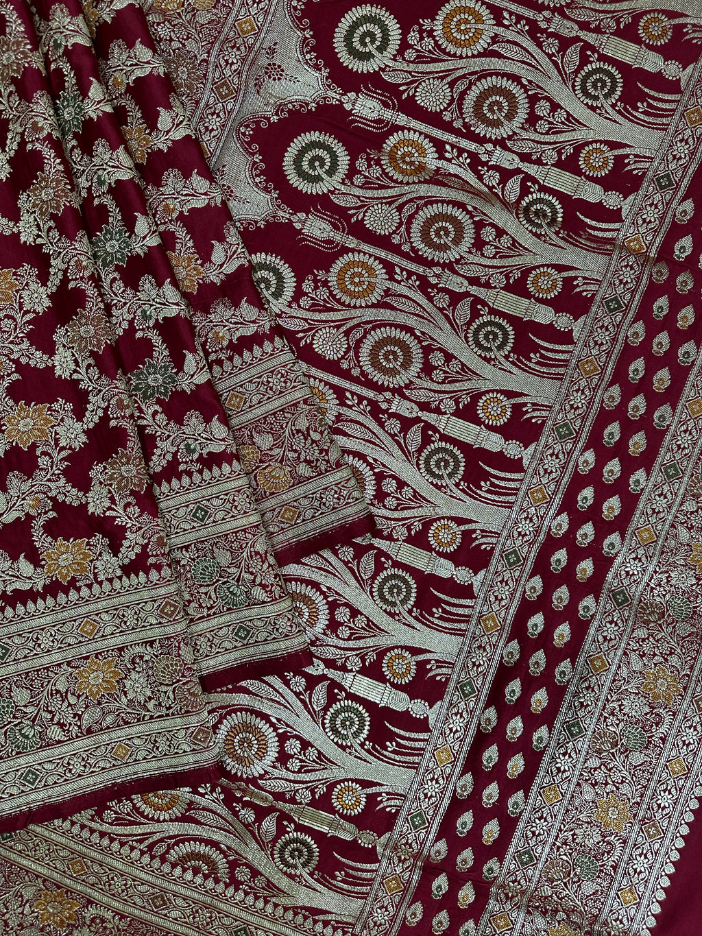 Pure Katan Silk Handloom Banarasi Bridal Saree