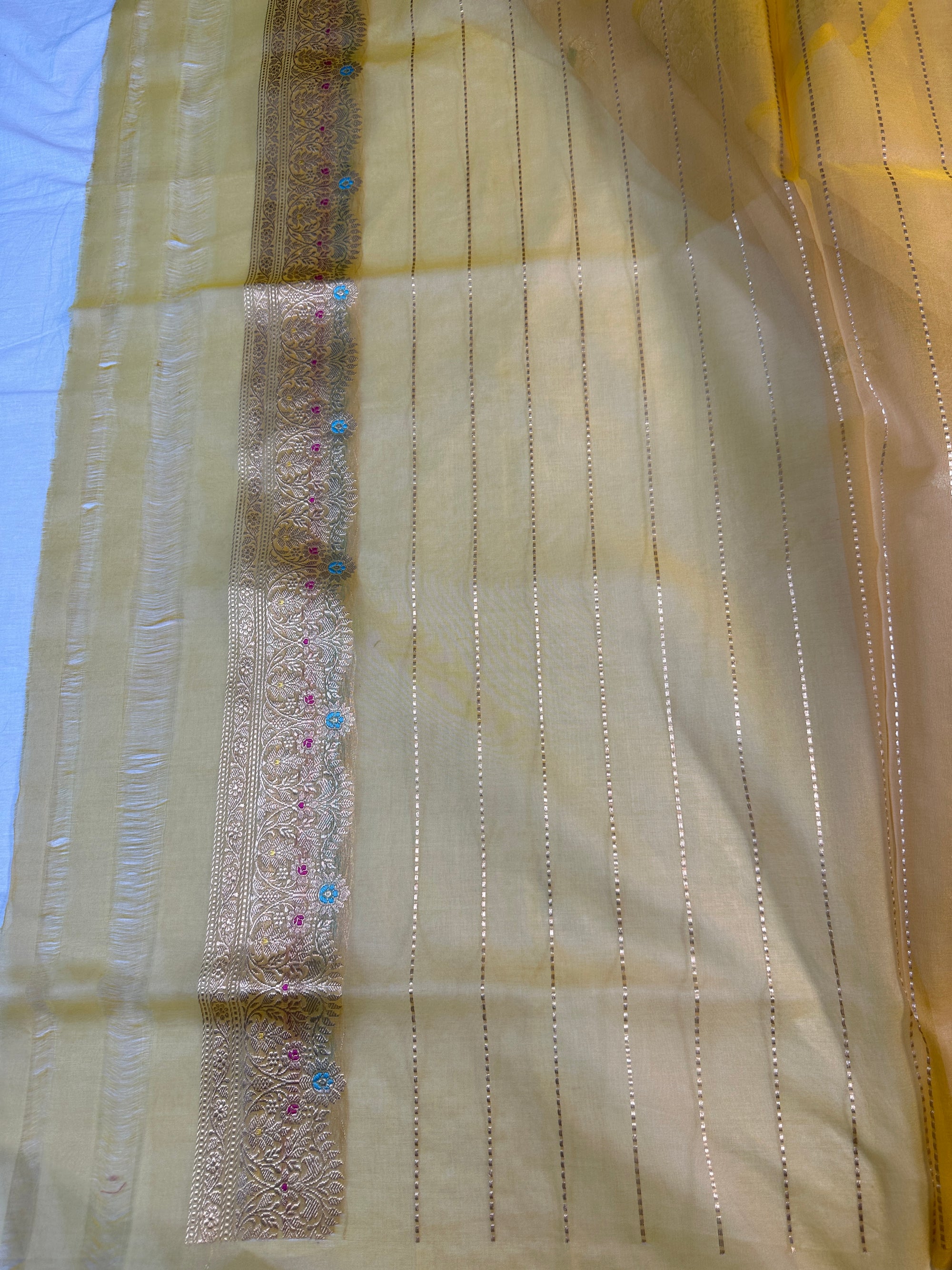 Pure Kora Silk Handloom Banarasi Saree
