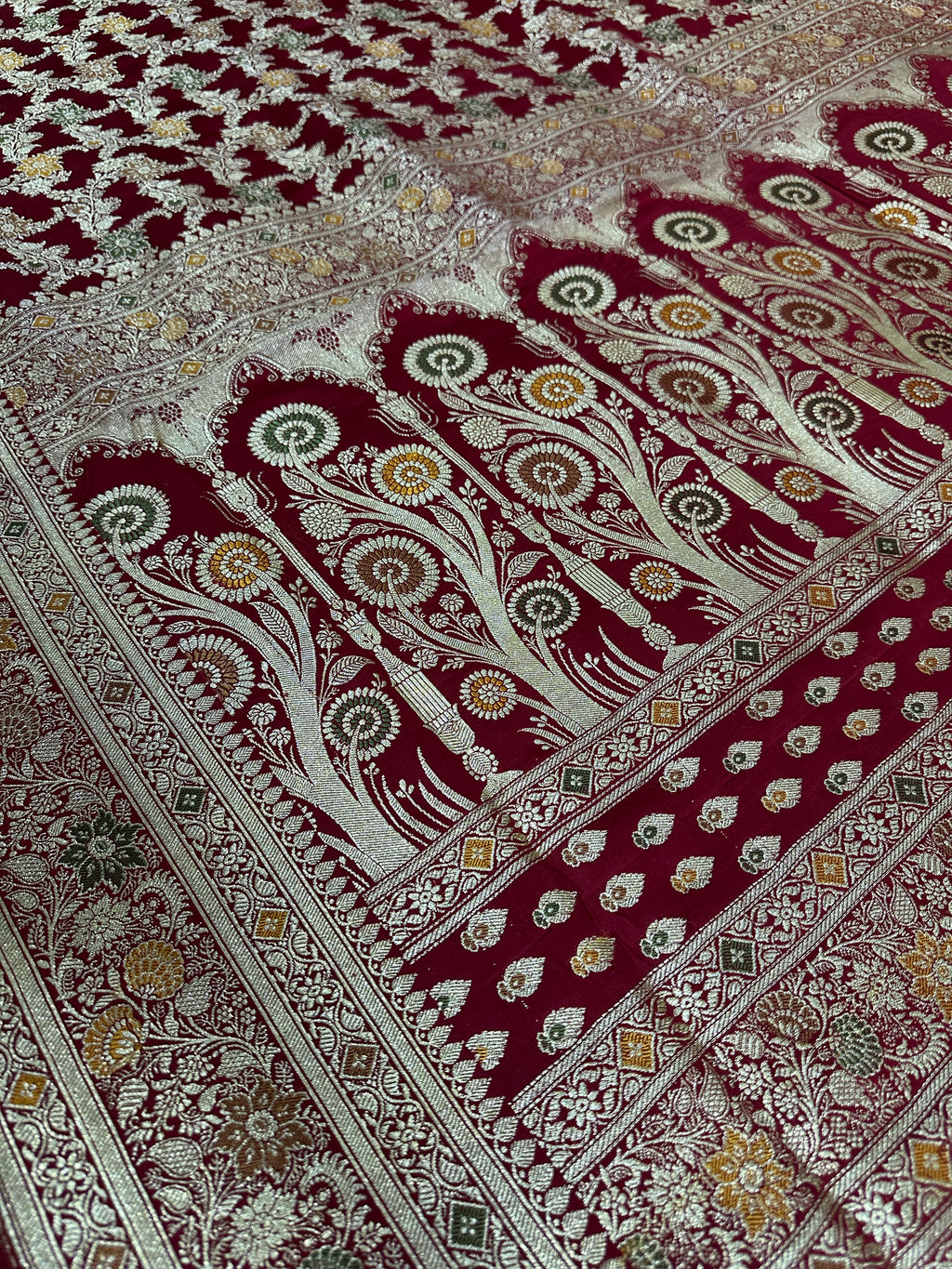 Pure Katan Silk Handloom Banarasi Bridal Saree