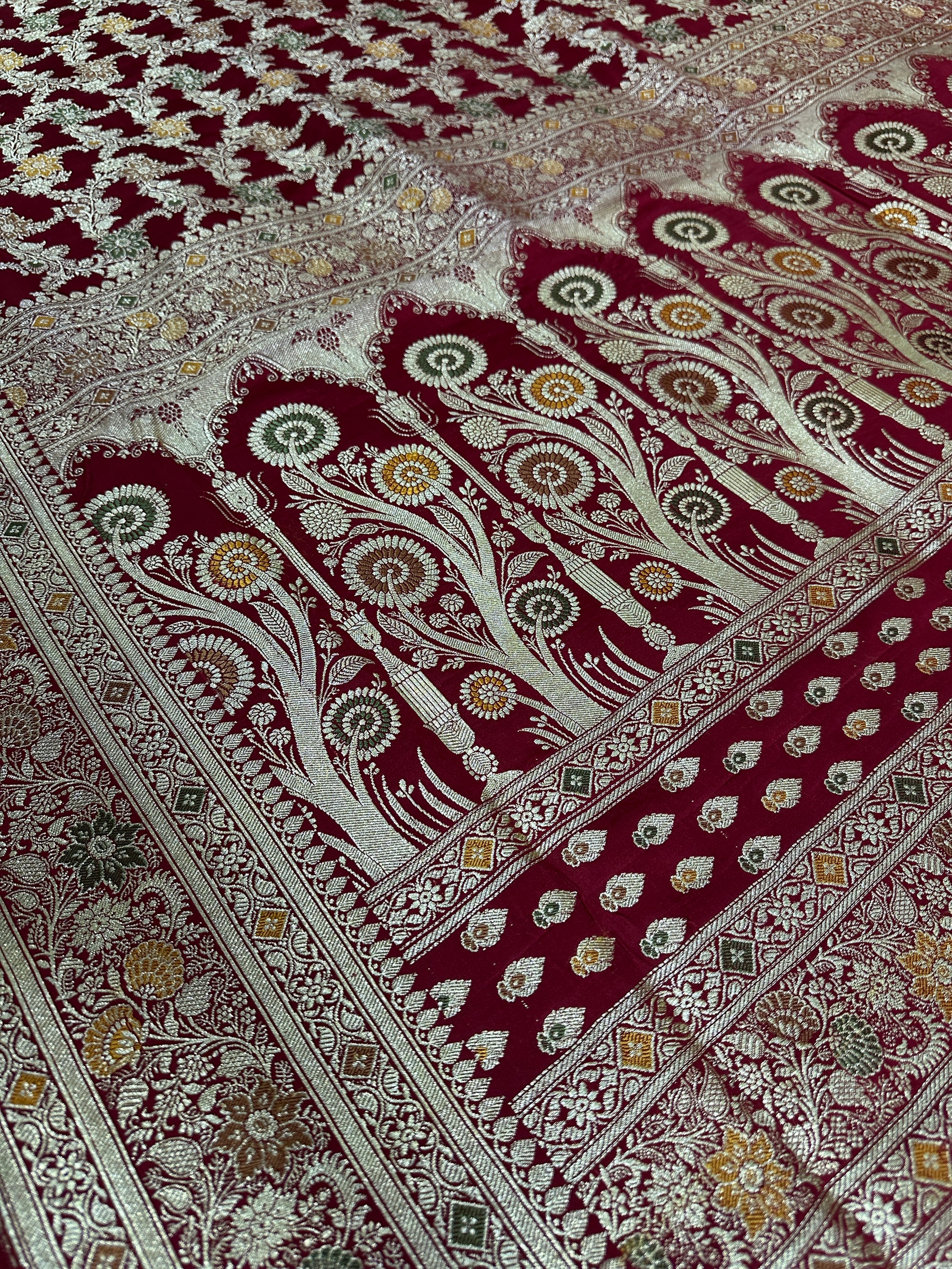 Pure Katan Silk Handloom Banarasi Bridal Saree