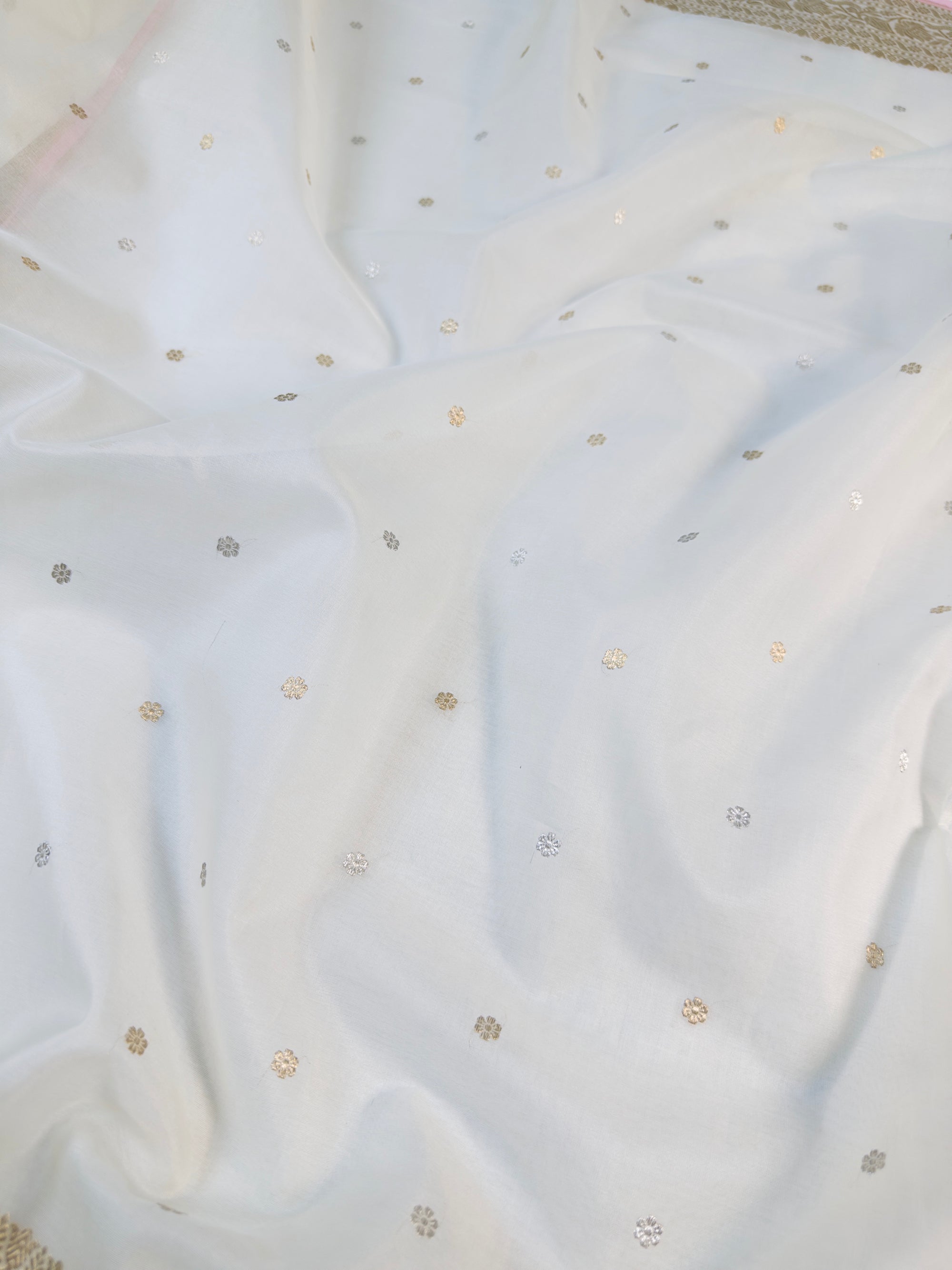 Pure Kora Silk Handloom Banarasi Saree
