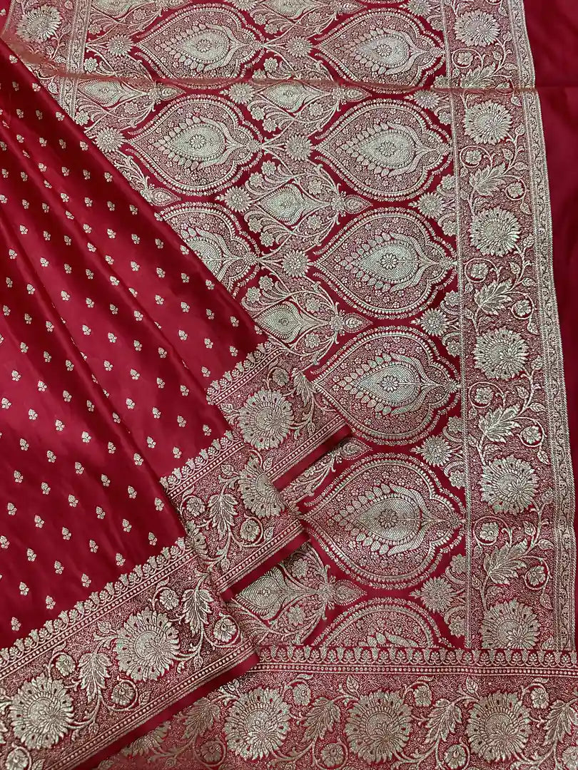 Premium Satin Katan Silk Saree | Banarasi