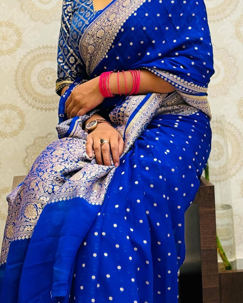 Pure Khaddi Georgette Silk Banarasi Saree