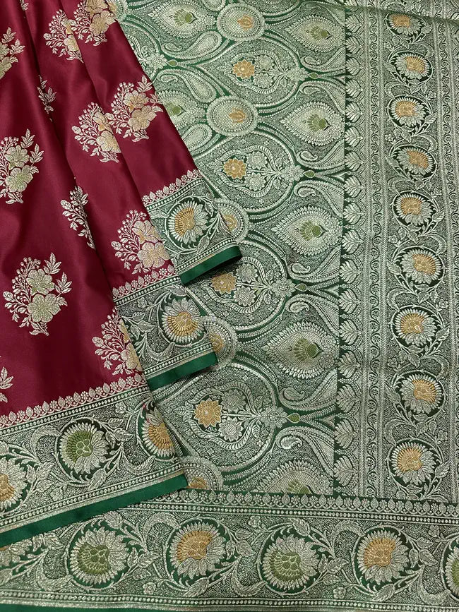 Premium Satin Katan Silk Saree | Banarasi