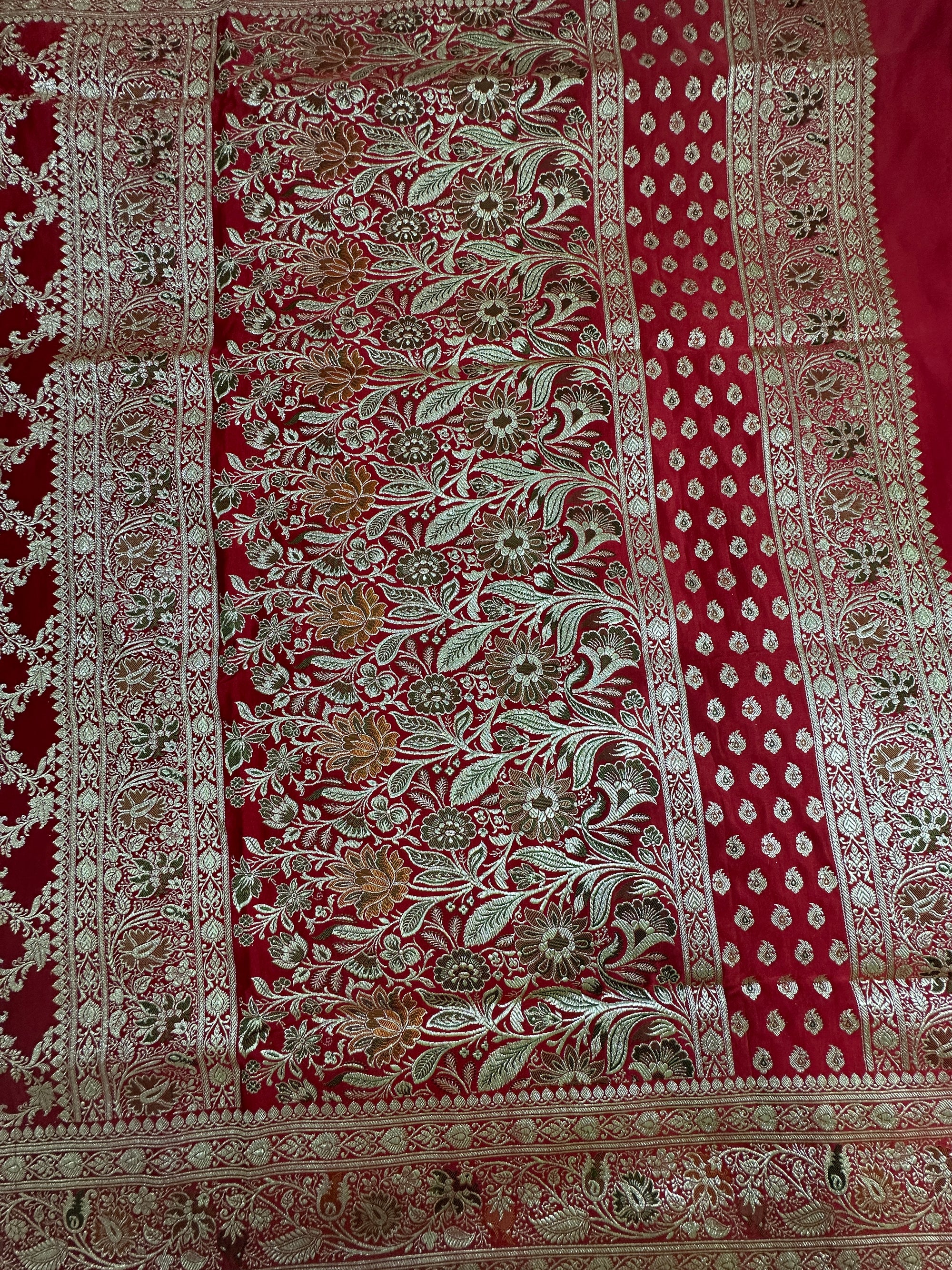 Pure Katan Silk Handloom Banarasi Bridal Saree