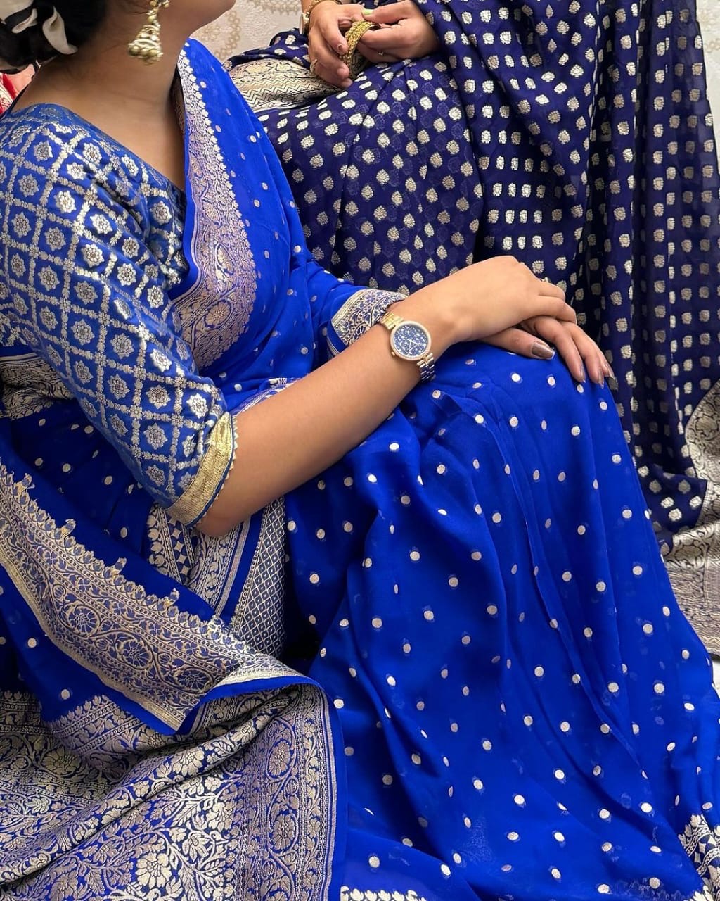 Pure Khaddi Georgette Silk Banarasi Saree