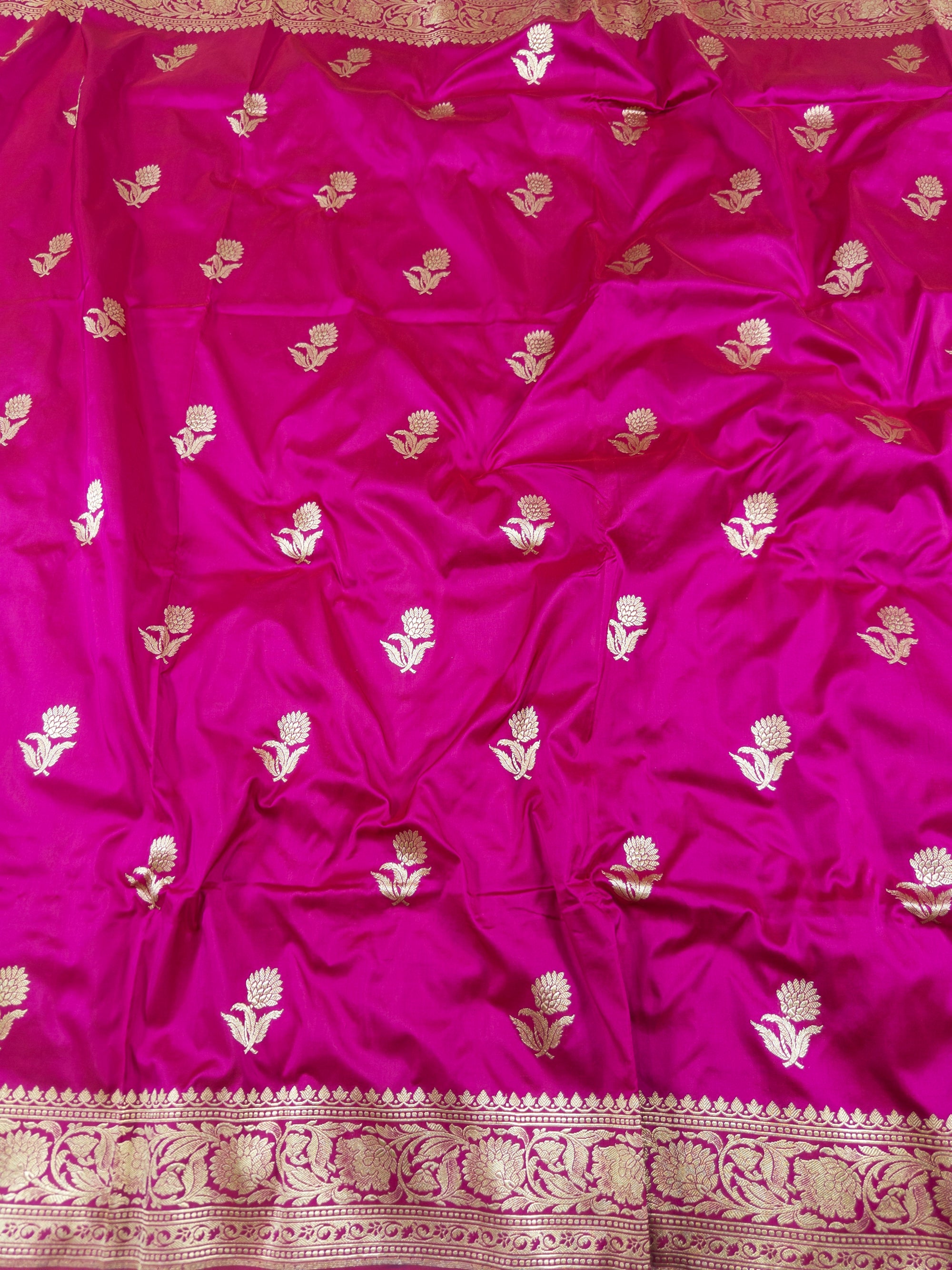 Pure Katan Silk Kadhwa Buta Handloom Saree