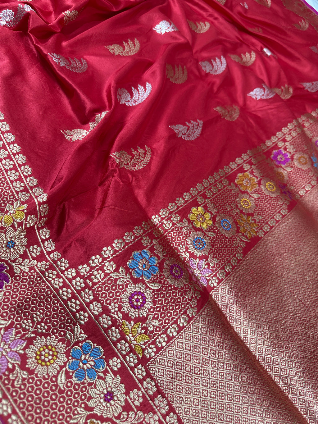 Pure Kora Silk Handloom Banarasi Sareee