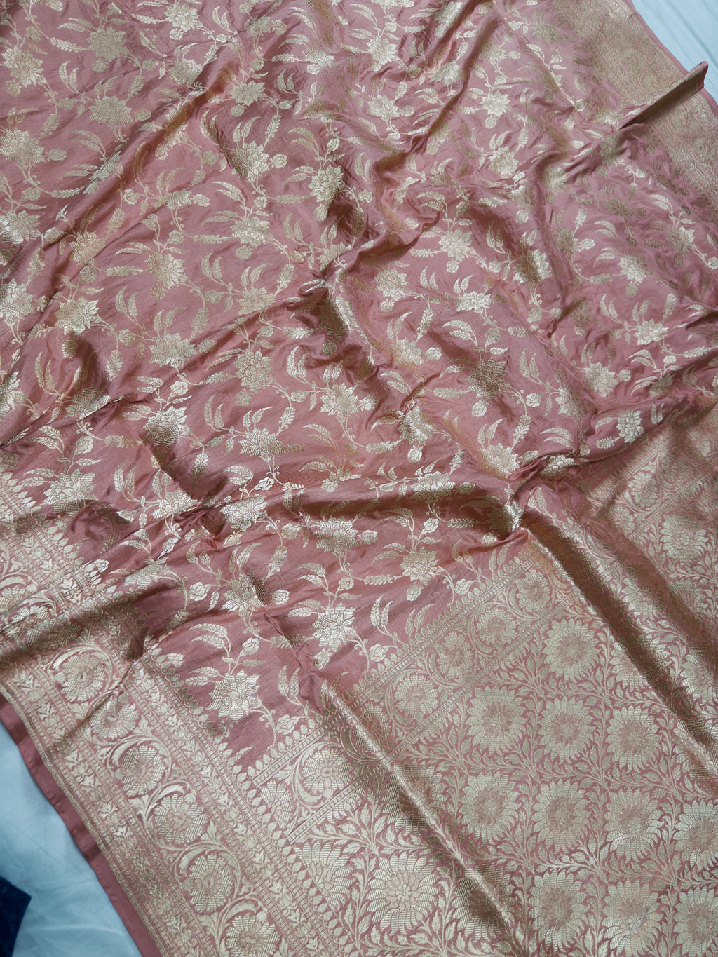 Pure Katan Silk Banarasi Saree with Jaal Work