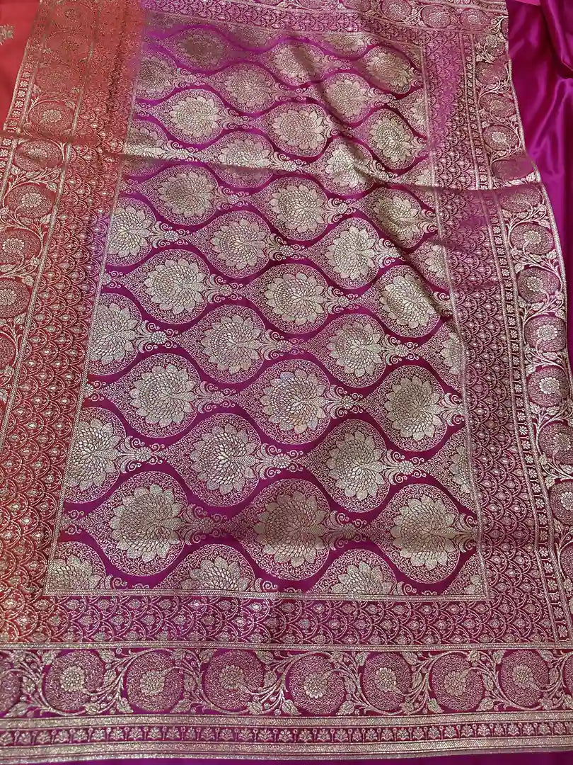 Premium Satin Katan Silk Saree | Banarasi