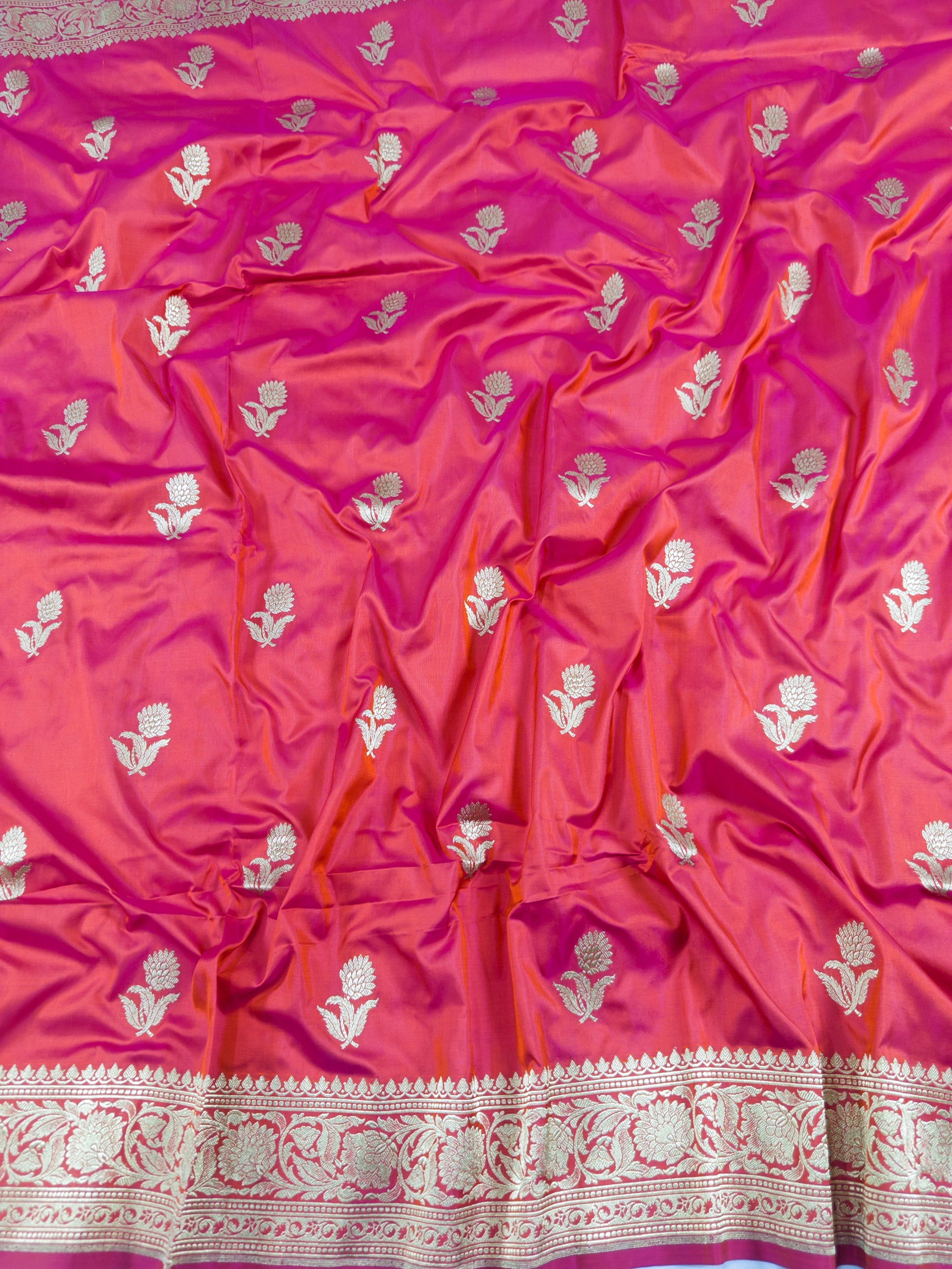 Pure Katan Silk Kadhwa Buta Handloom Saree