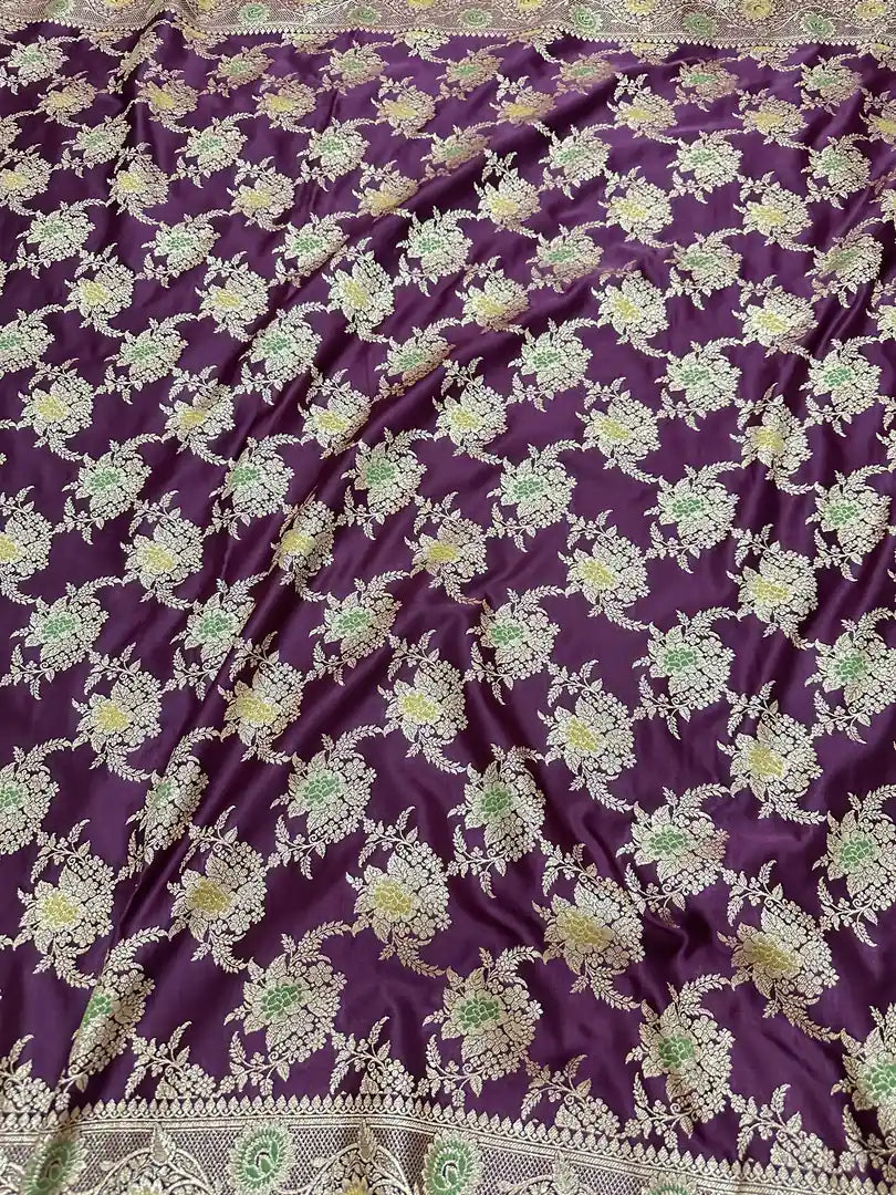 Premium Satin Katan Silk Saree | Banarasi
