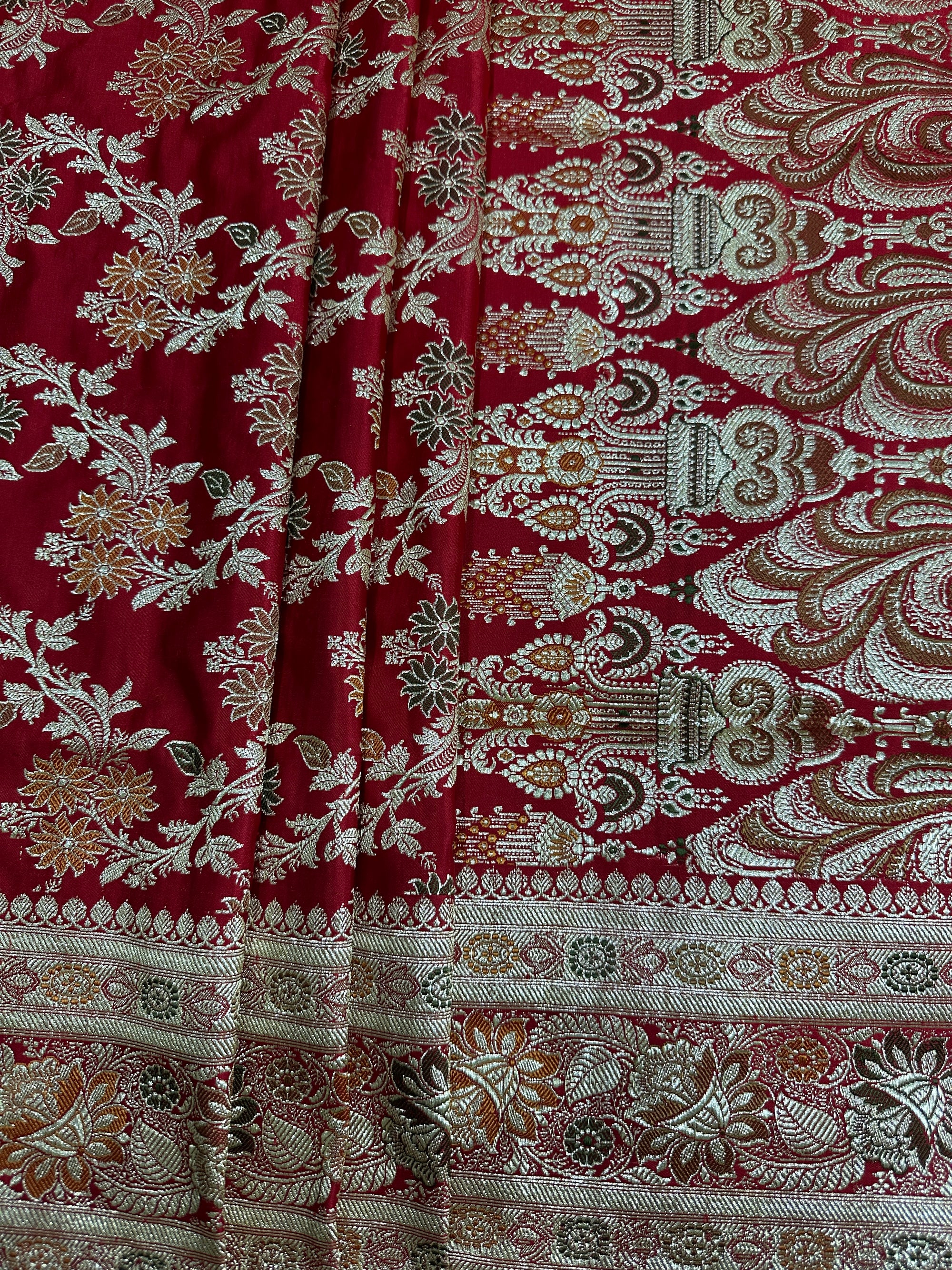 Pure Katan Silk Handloom Banarasi Bridal Saree
