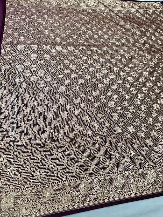 Premium Satin Katan Silk Saree | Banarasi