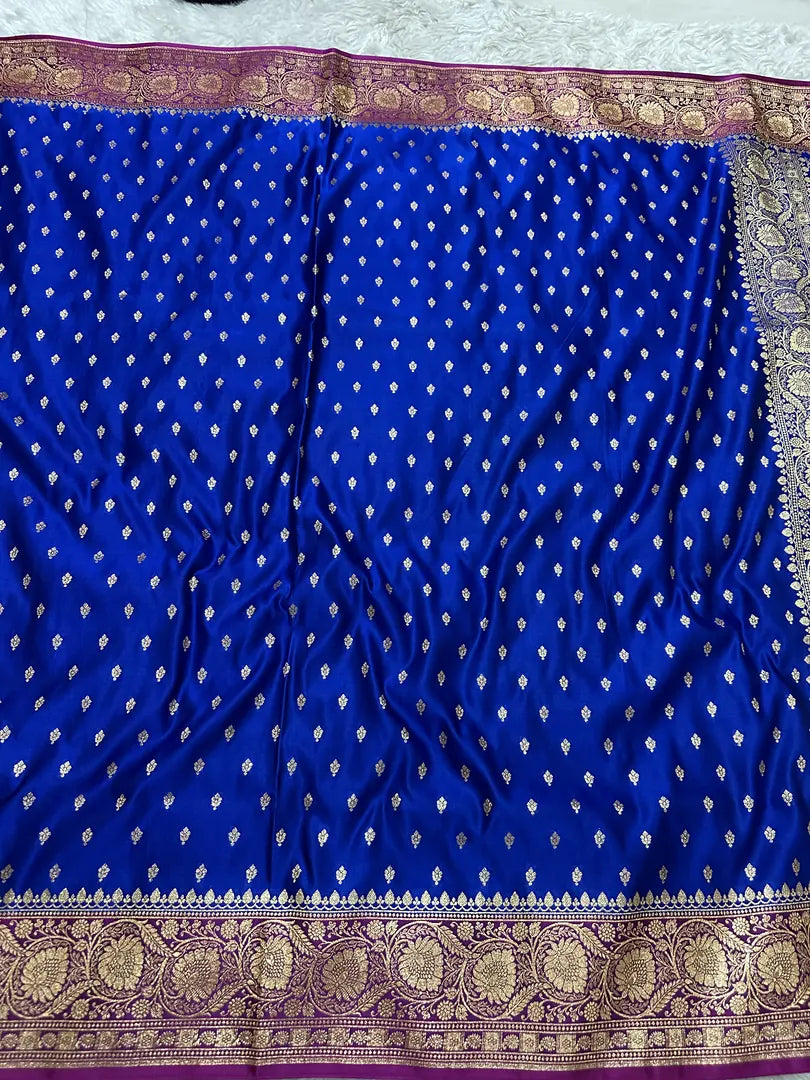 Premium Satin Katan Silk Saree | Banarasi