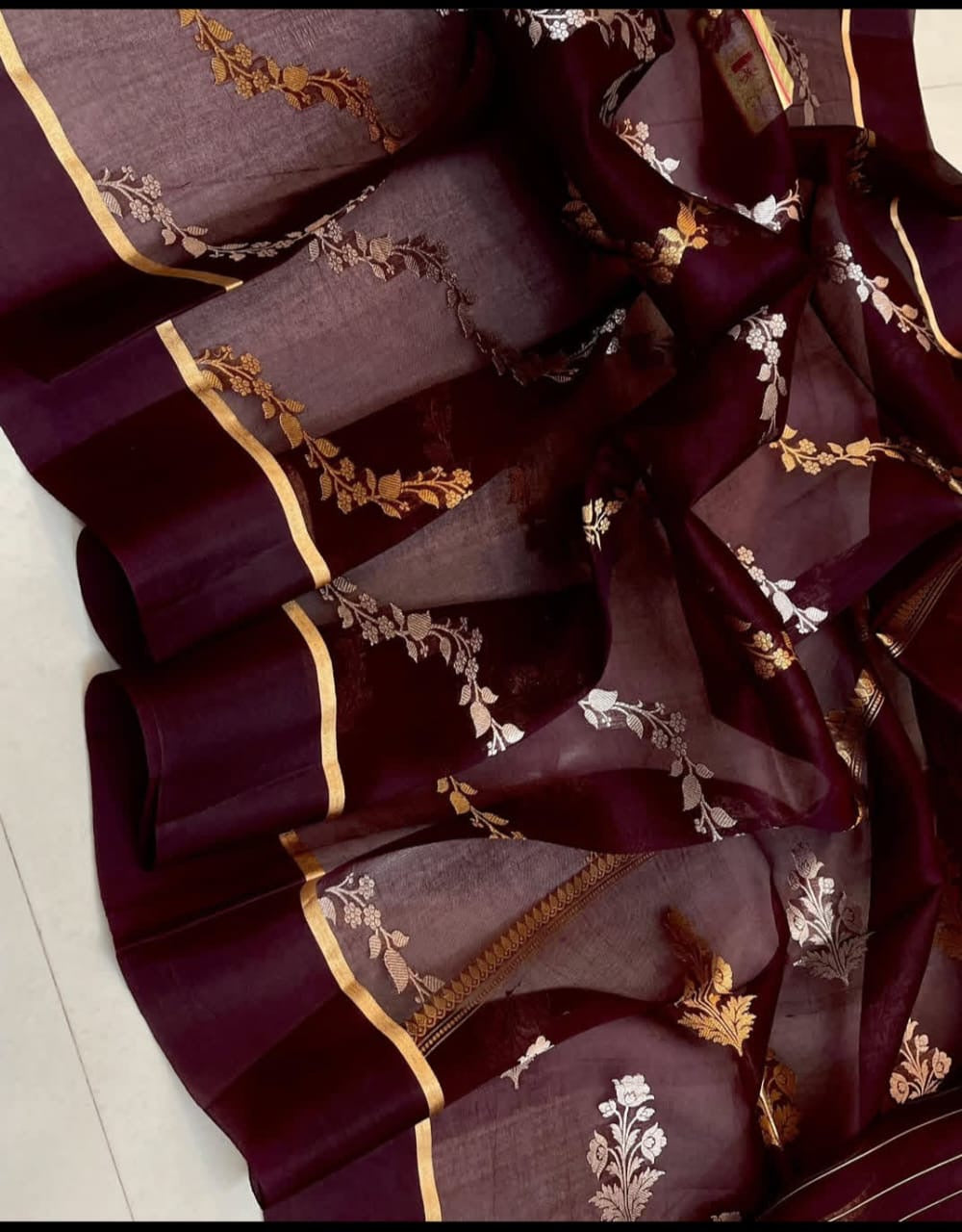 Pure Kora Silk Handloom Banarasi Saree with Intricate Kadhwa Sona Rupa Zari | Wedding & Festive Wear | 100% Authentic from Banaras