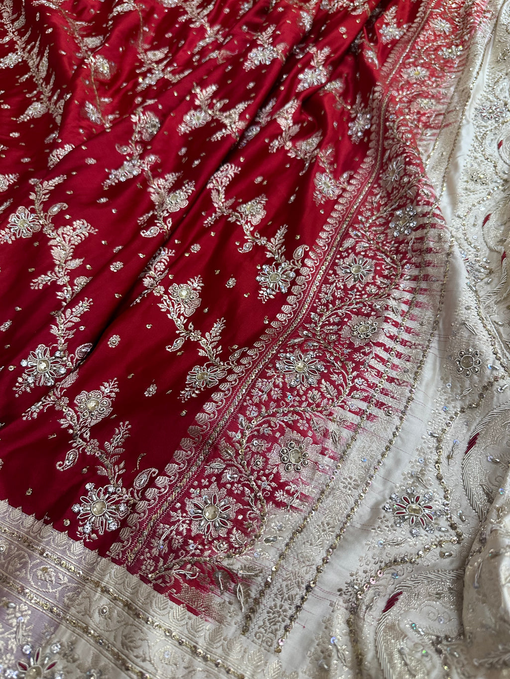 Pure Katan Silk Handloom Banarasi Saree with Dardozi work