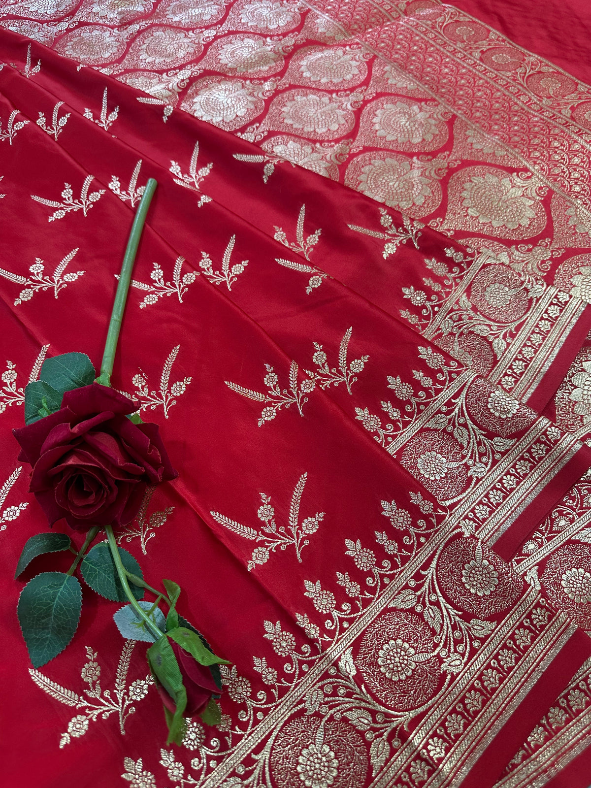 Premium Satin Silk Banarasi Saree
