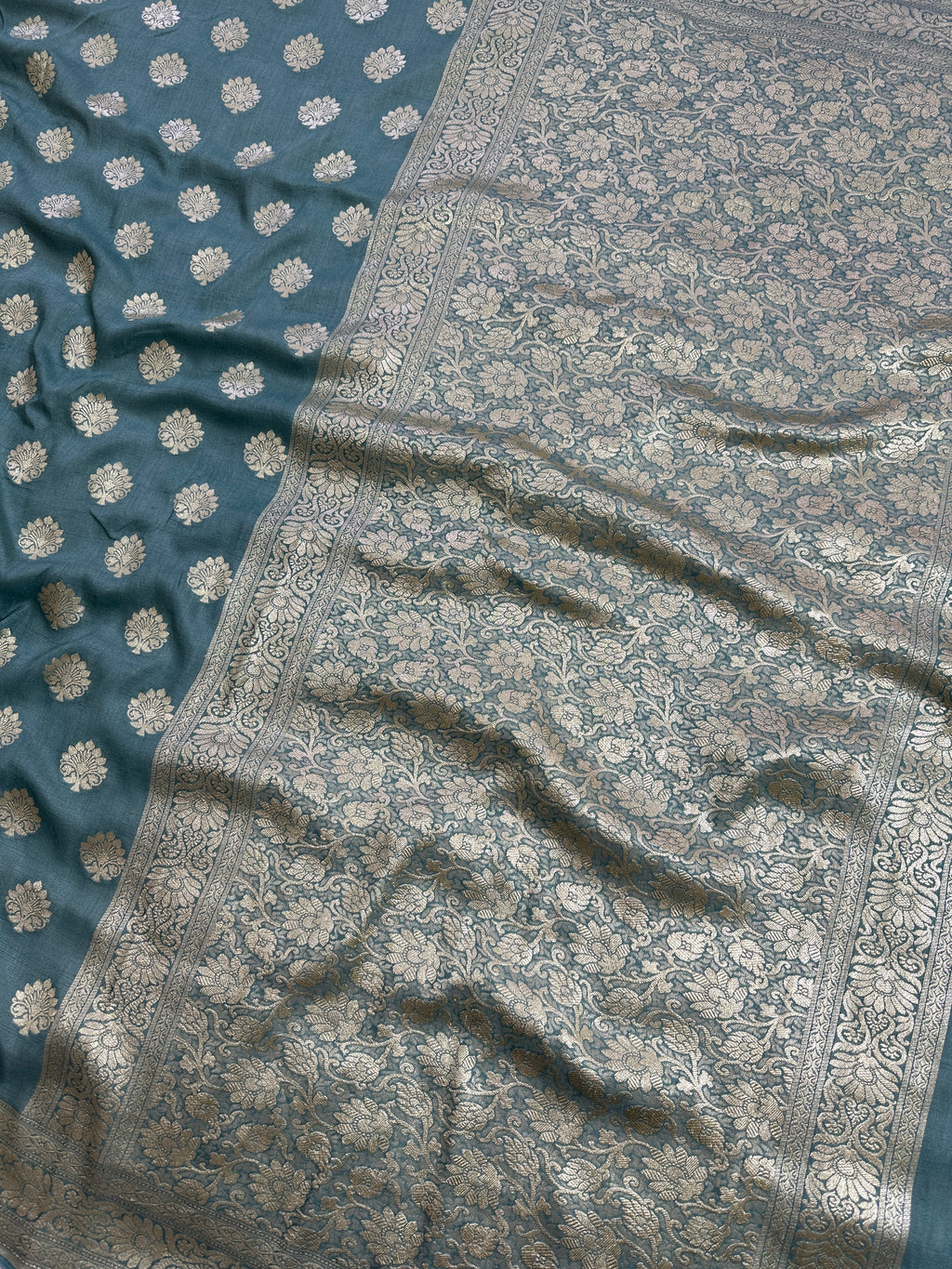 Pure Moonga Silk Banarasi Saree – Handwoven Elegance from Varanasi | Katan Banaras