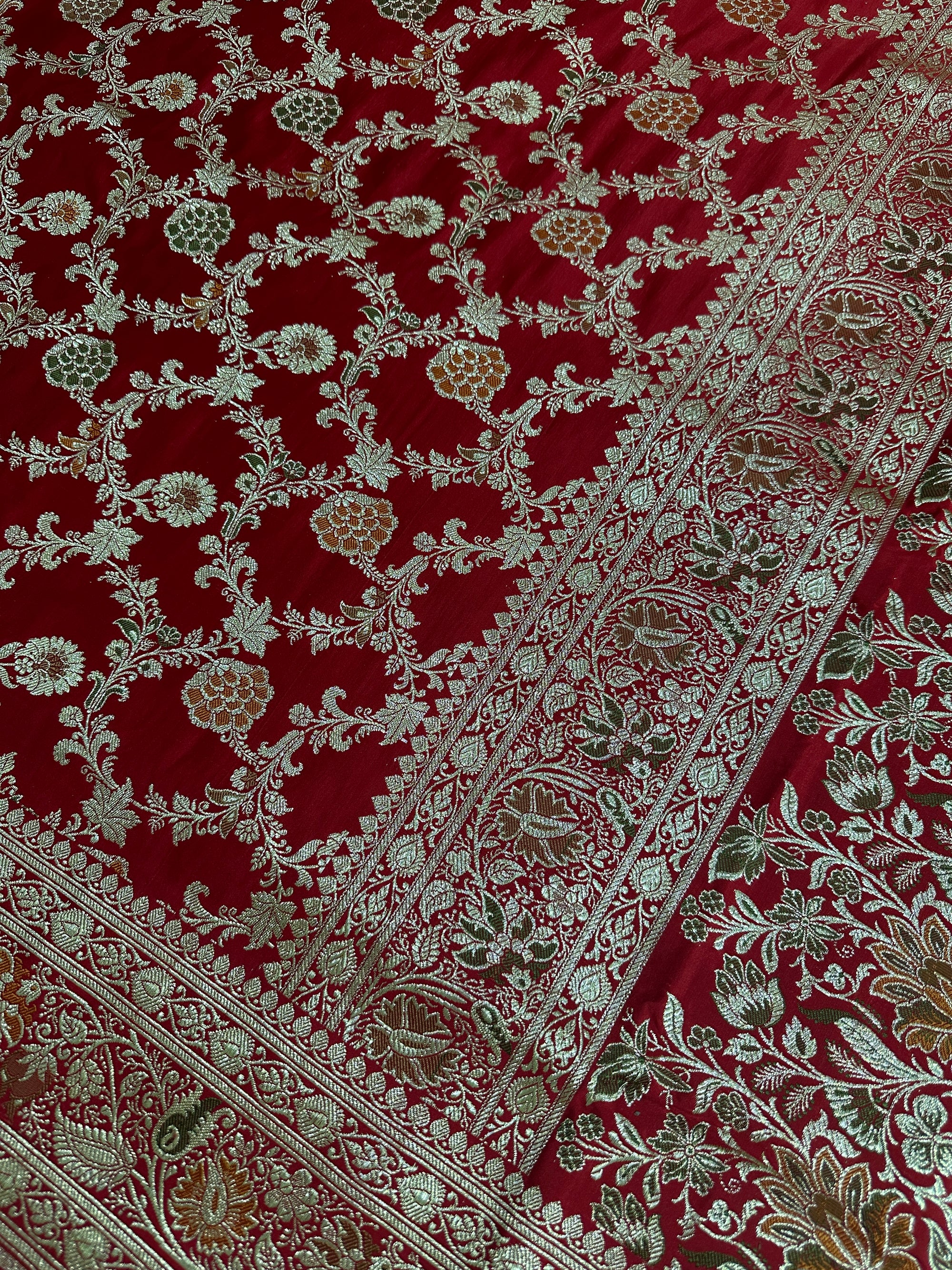 Pure Katan Silk Handloom Banarasi Bridal Saree