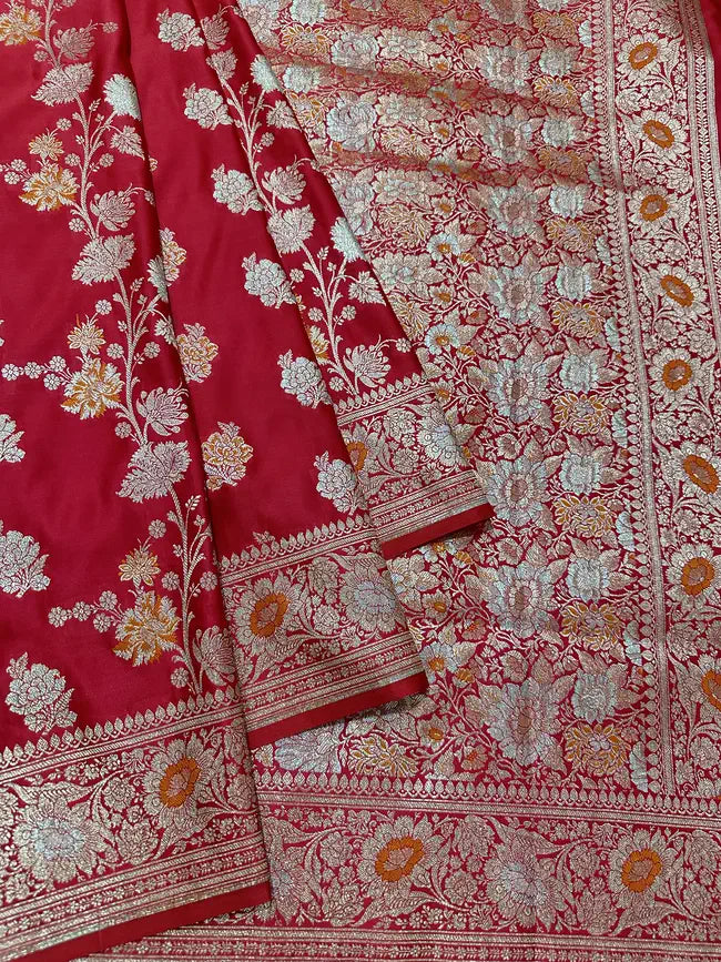 Premium Satin Katan Silk Saree | Banarasi