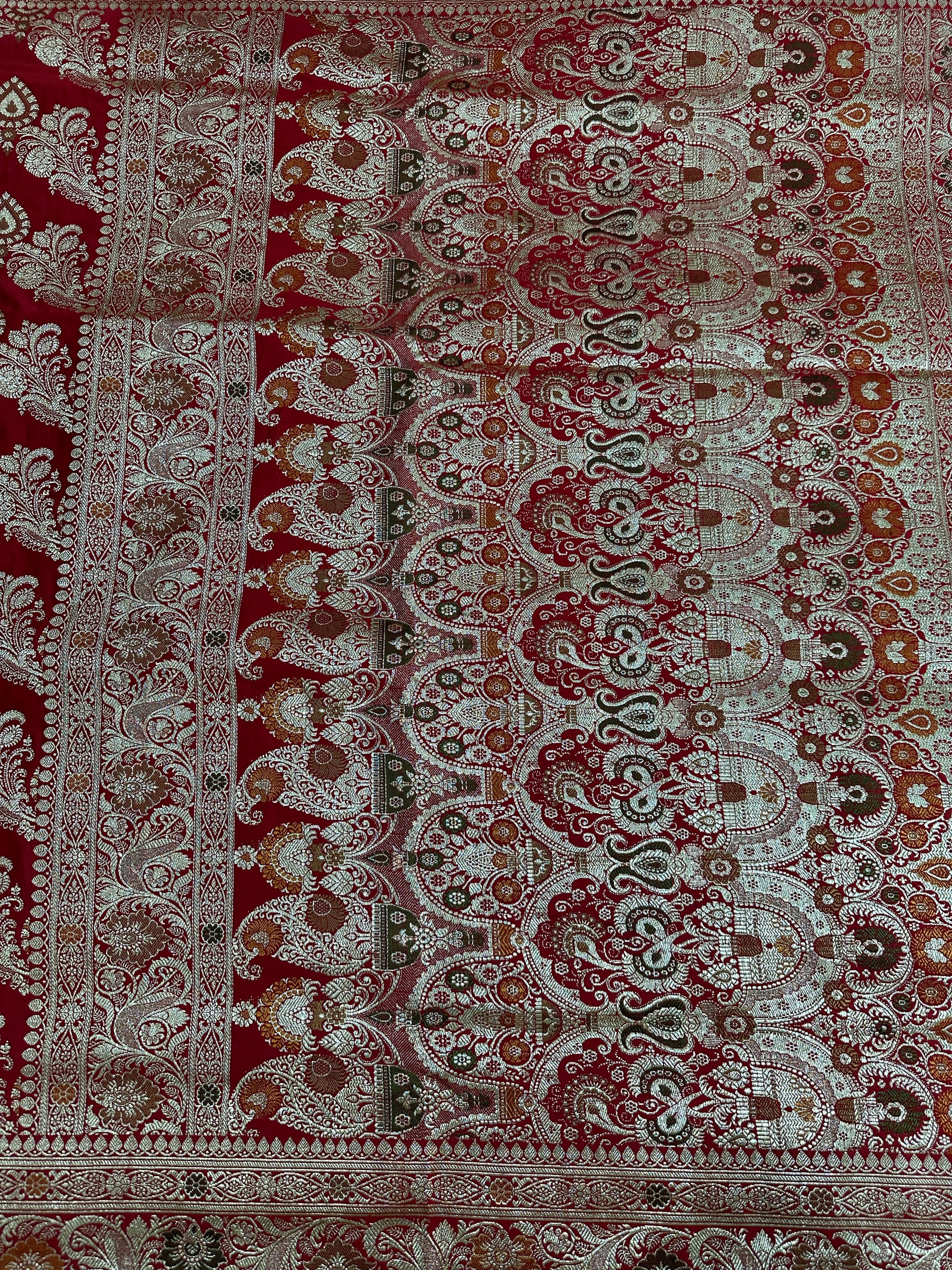 Pure Katan Silk Handloom Banarasi Bridal Saree