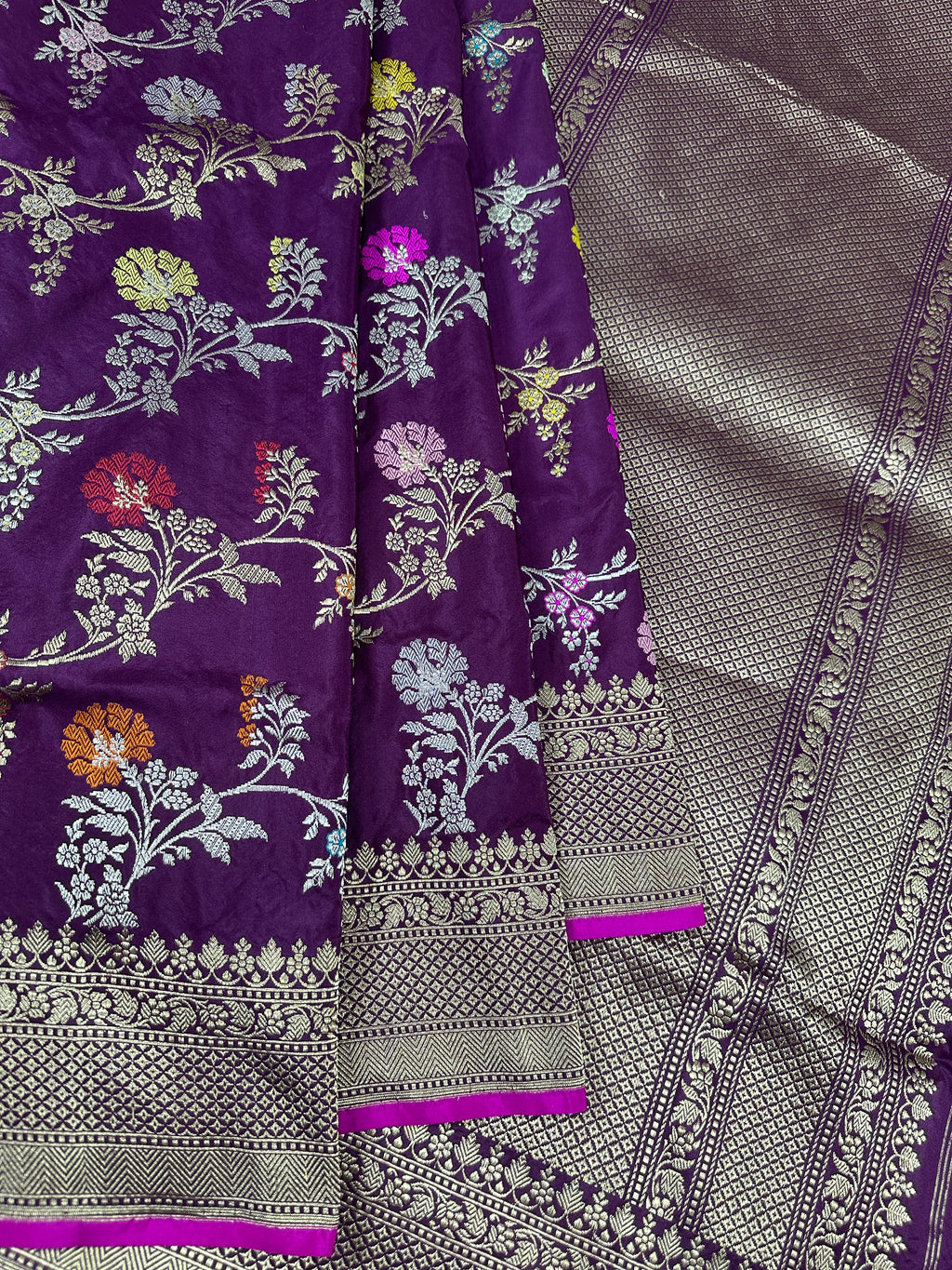 Pure Kora Silk Handloom Banarasi Sareee