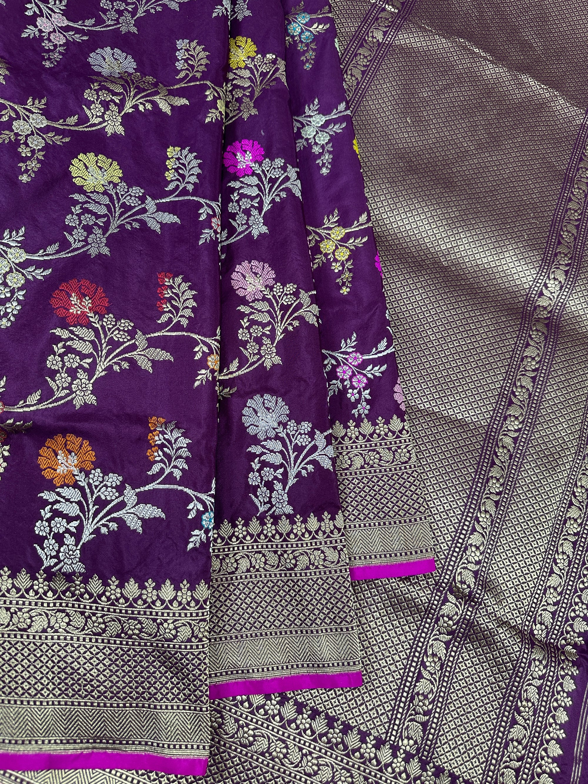 Pure Kora Silk Handloom Banarasi Sareee