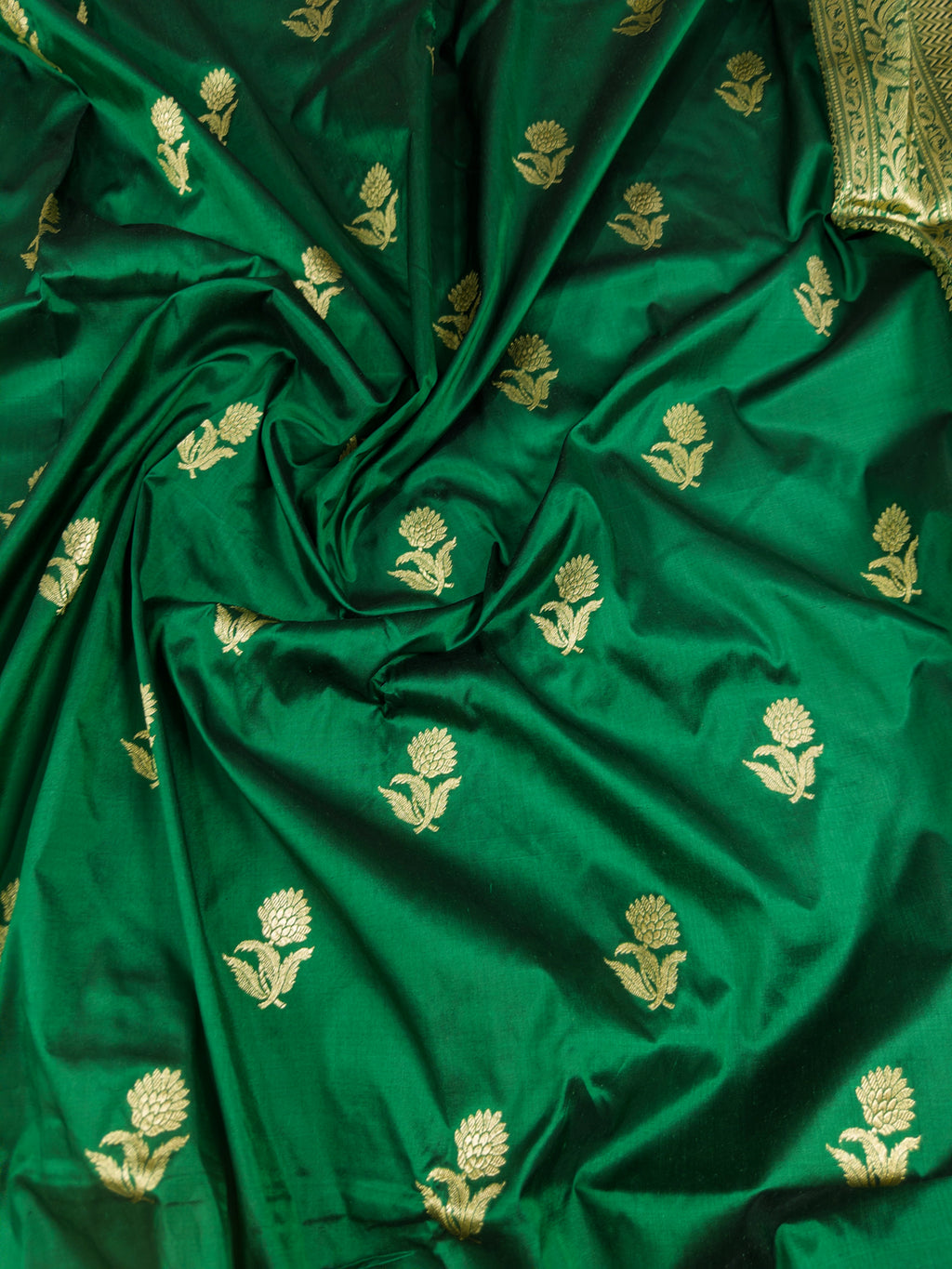Pure Katan Silk Kadhwa Buta Handloom Saree