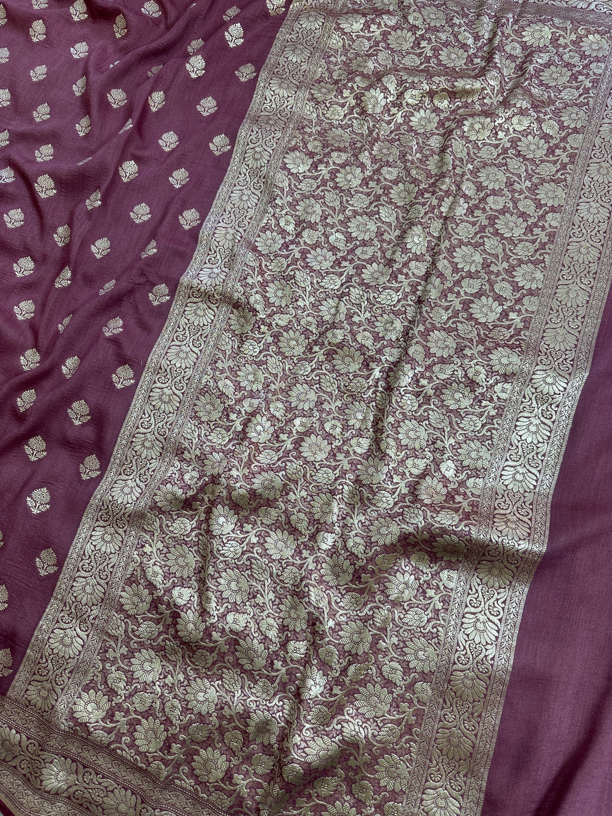 Pure Moonga Silk Banarasi Saree – Handwoven Elegance from Varanasi | Katan Banaras