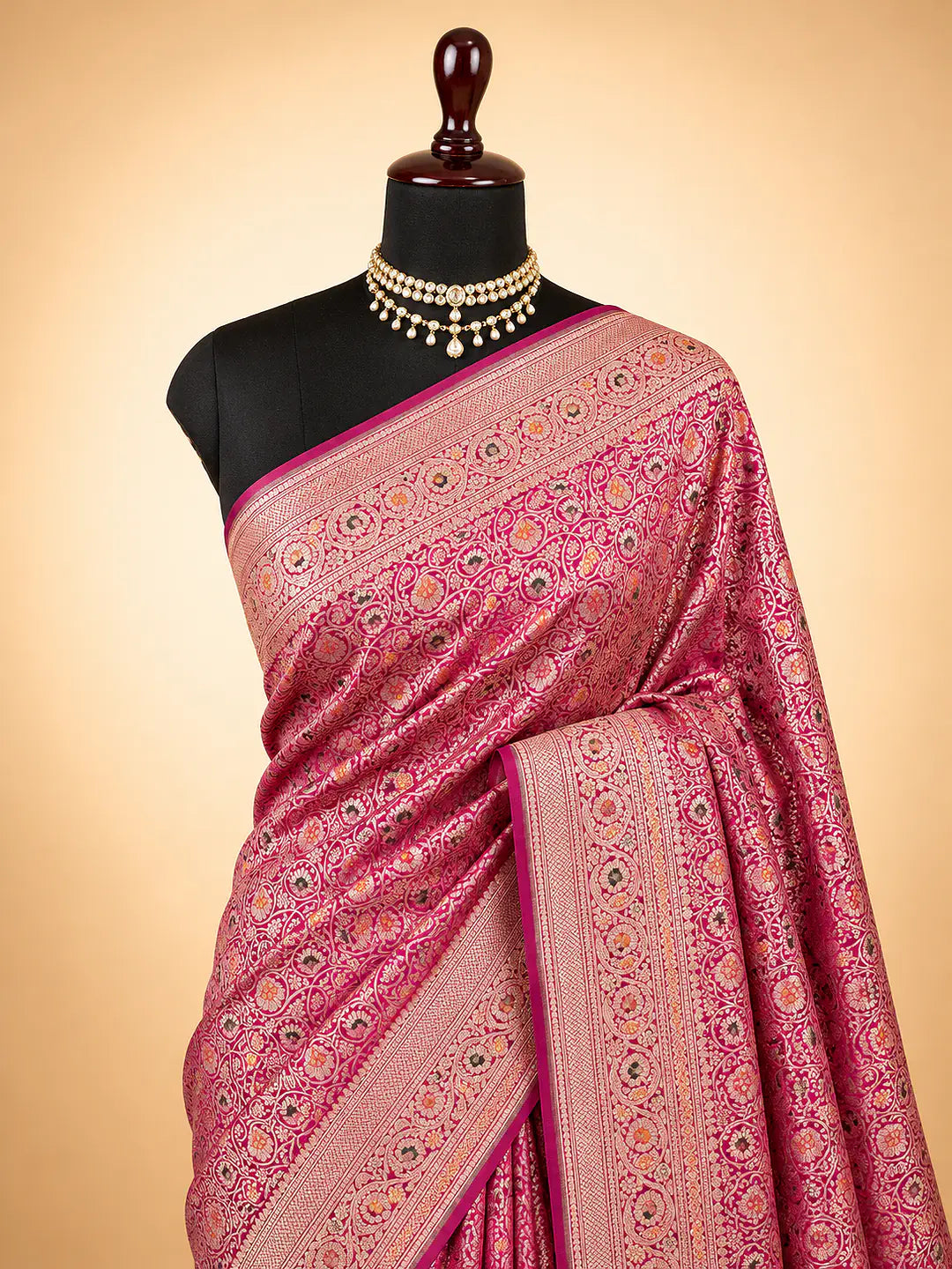 Rani Scrolls — Pure Katan Silk Brocade Tilfi Meena Alowar Banarasi Saree