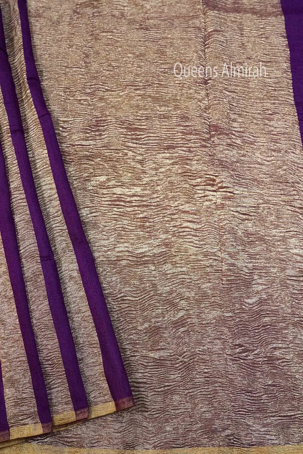 Pure Moonga Silk Banarasi Saree | Zari Strips Woven Luxury Silk Saree