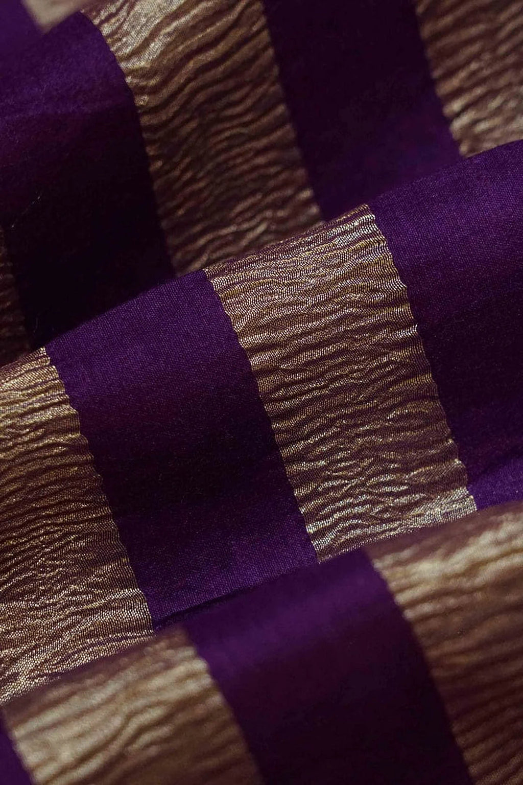 Pure Moonga Silk Banarasi Saree | Zari Strips Woven Luxury Silk Saree