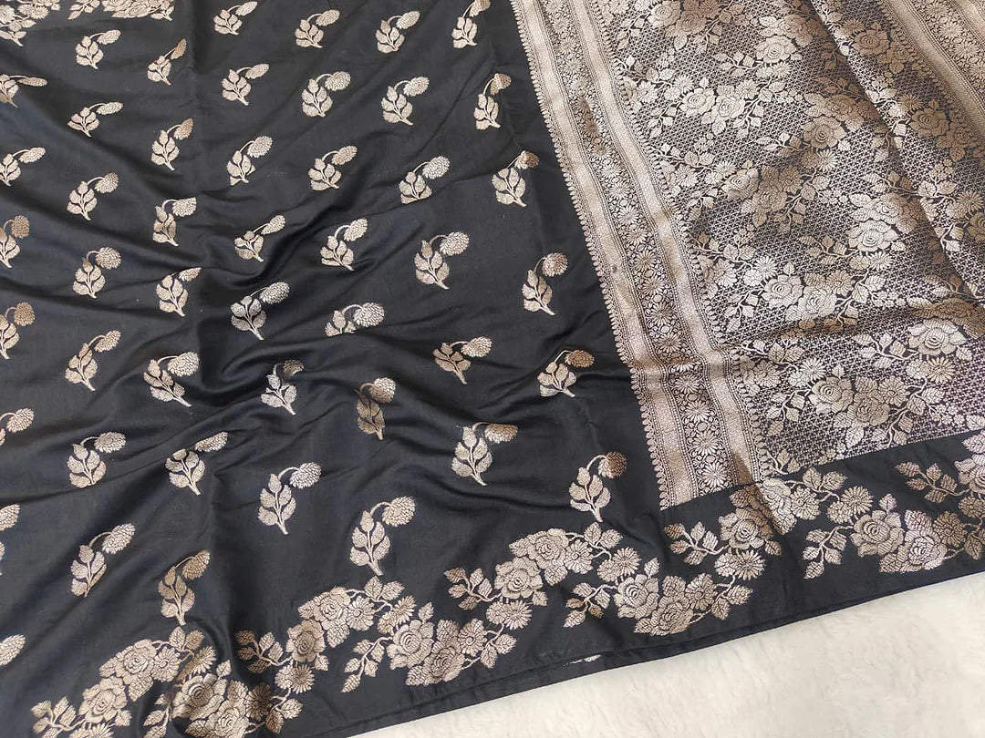 Pure Chiniya Silk Banarasi Saree | Zari Striped Woven Luxury Saree from Varanasi