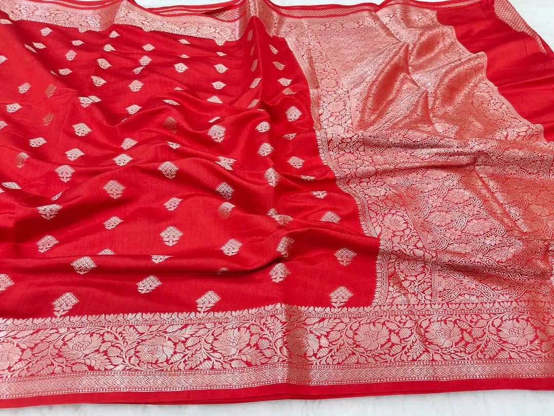Pure Chiniya Silk Banarasi Saree | Tanchoi Zari Woven Luxury Saree from Varanasi